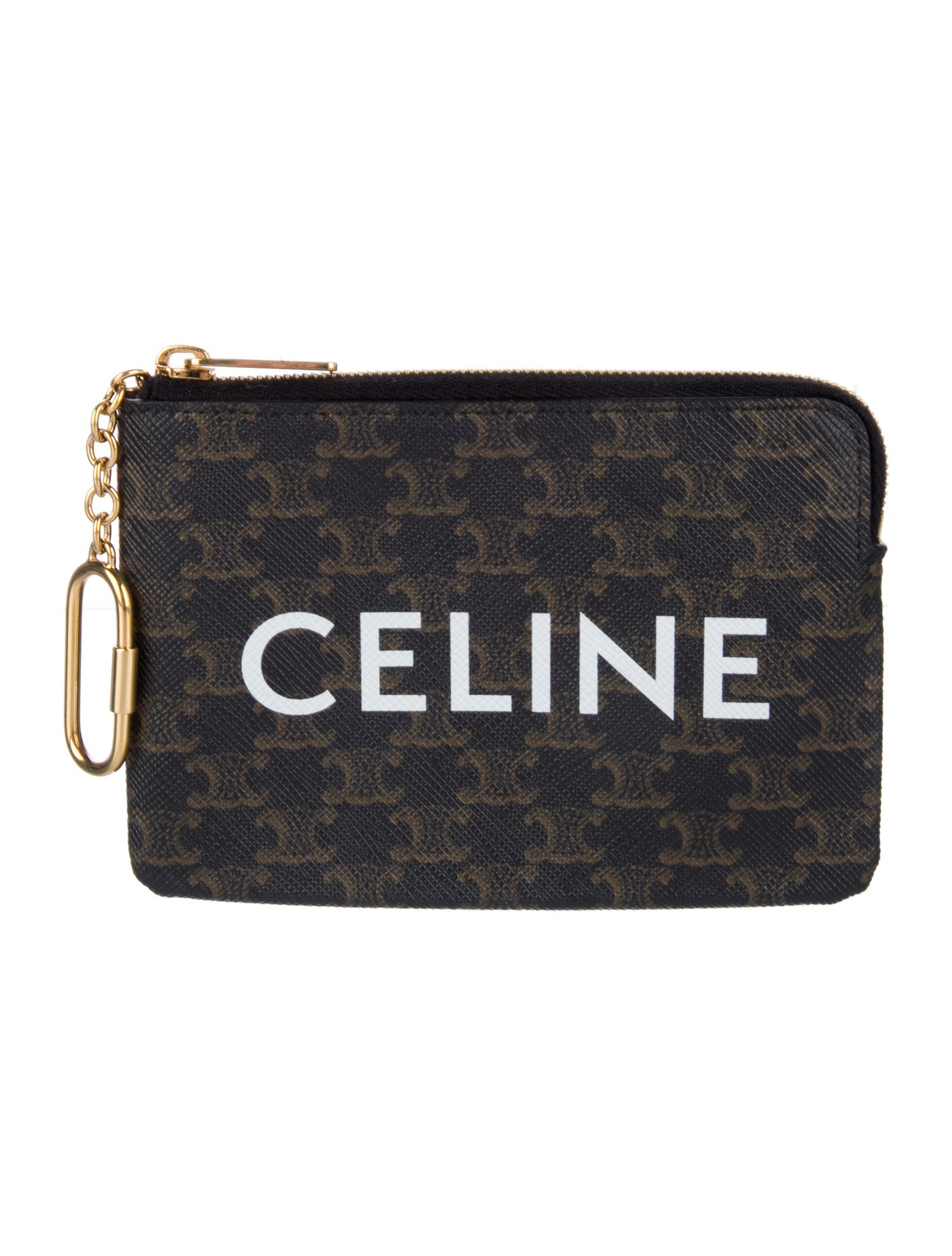 Celine Signature Logo Leather Wallet w/ Tags
