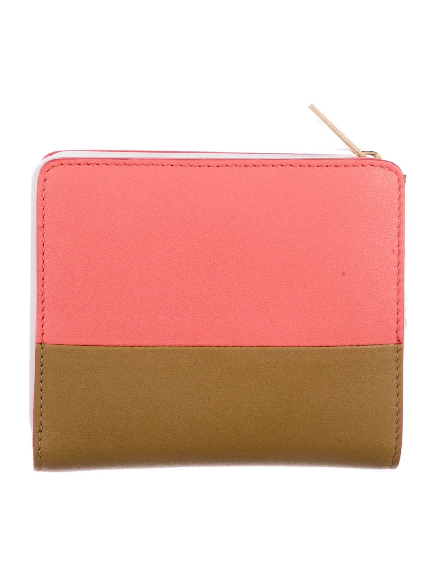 Celine Bicolor Compact Wallet Leather Compact Wallet
