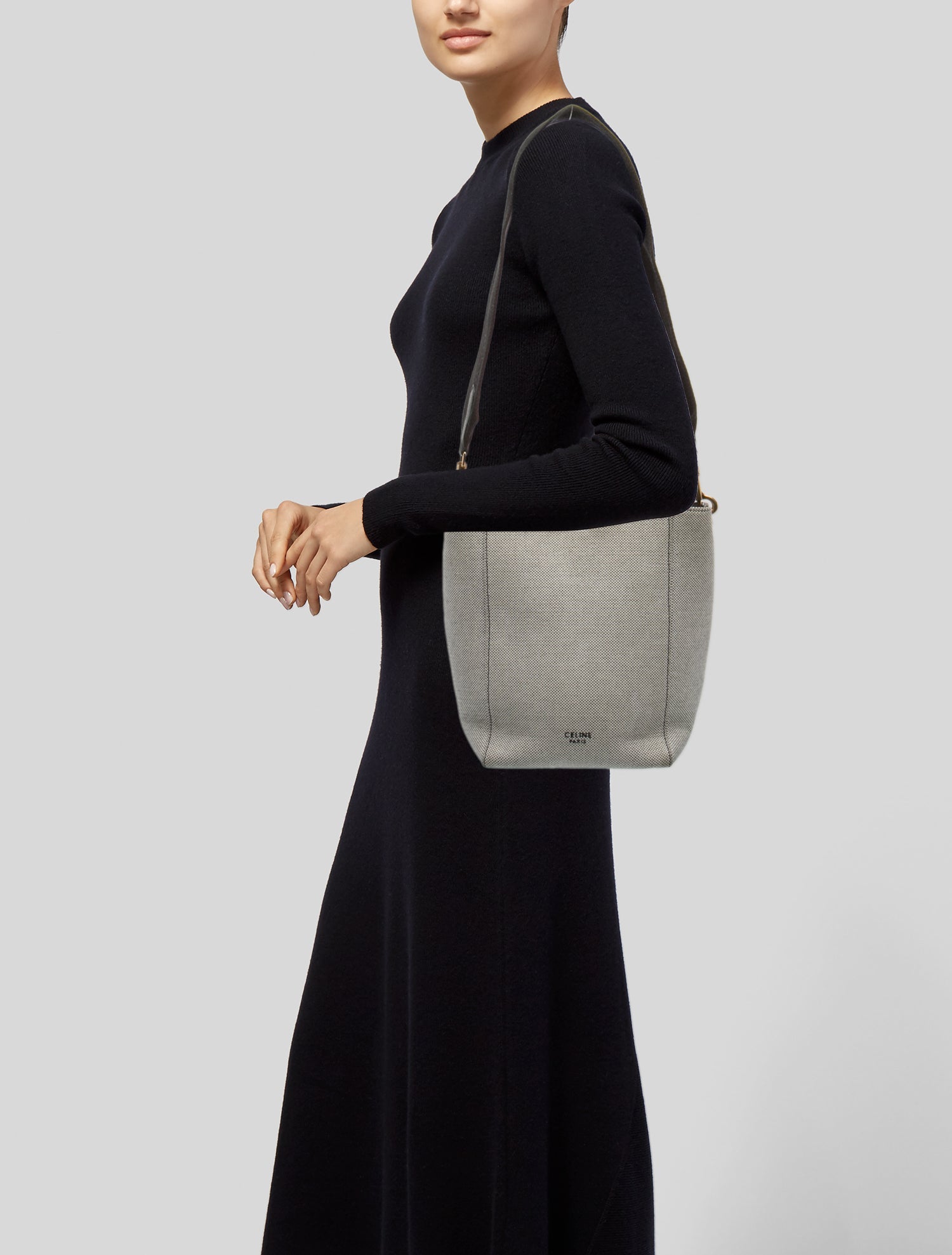 Celine Canvas Seau Sangle Small