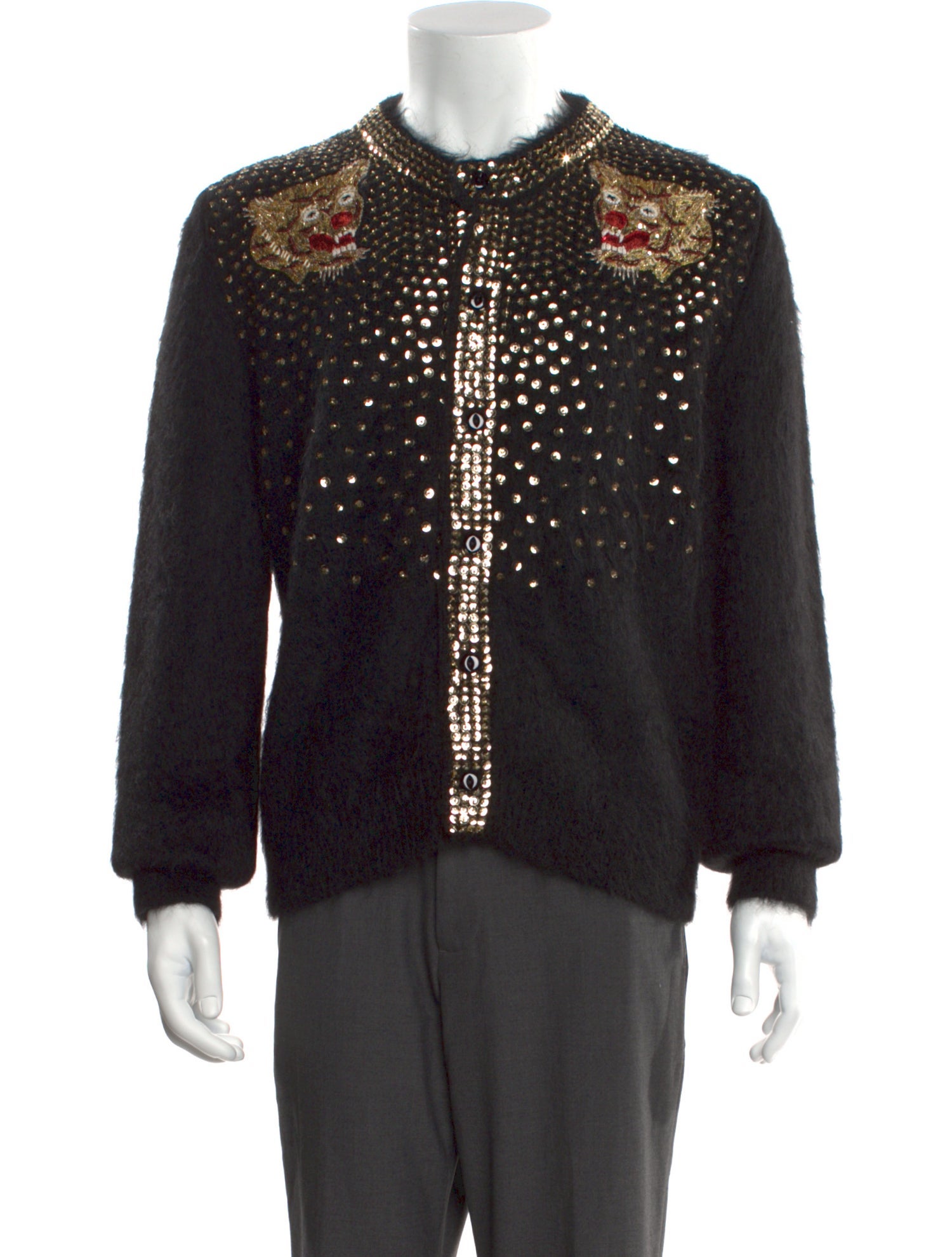 Celine Alpaca Graphic Print Cardigan w/ Tags