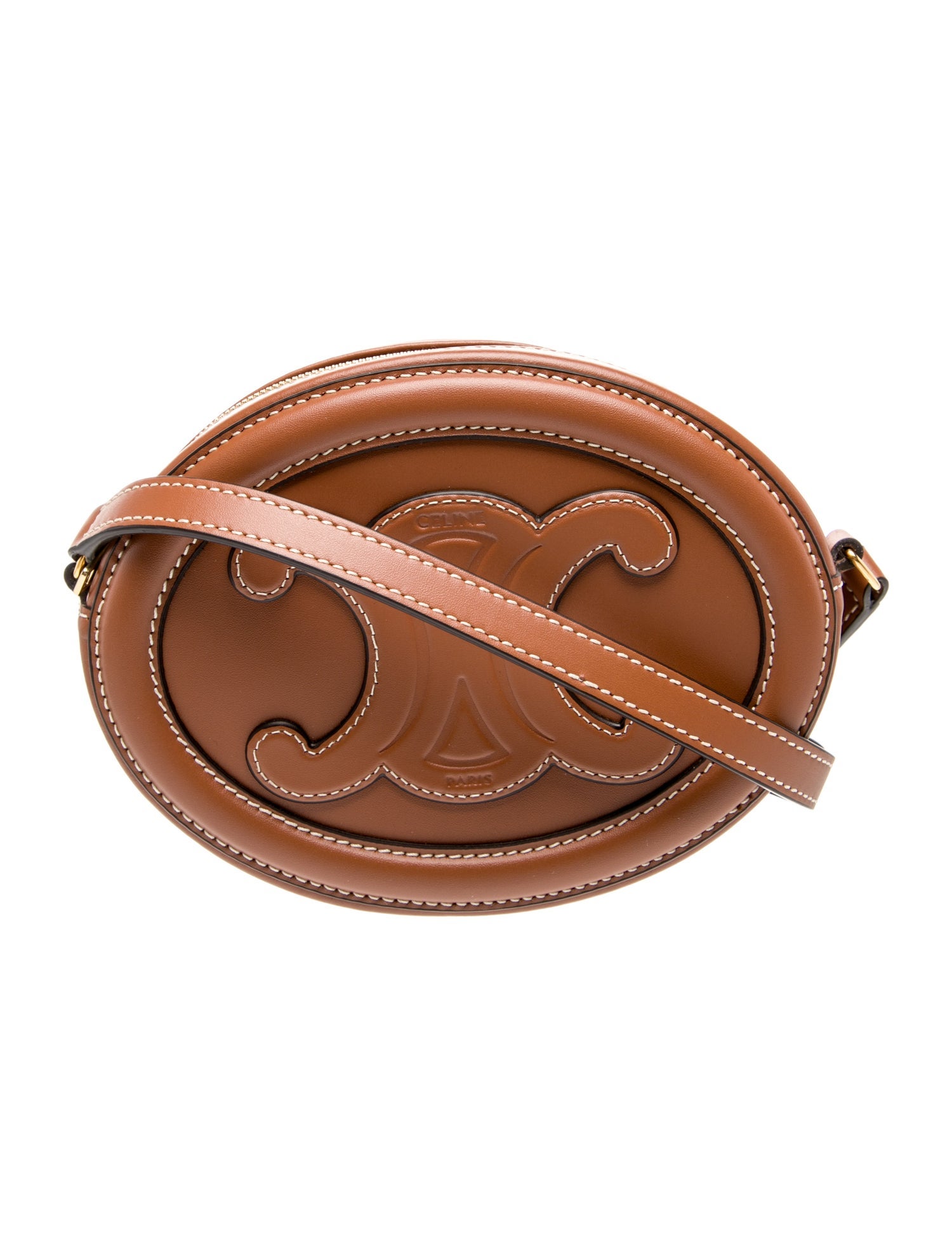 Celine Leather Oval Triomphe Mini