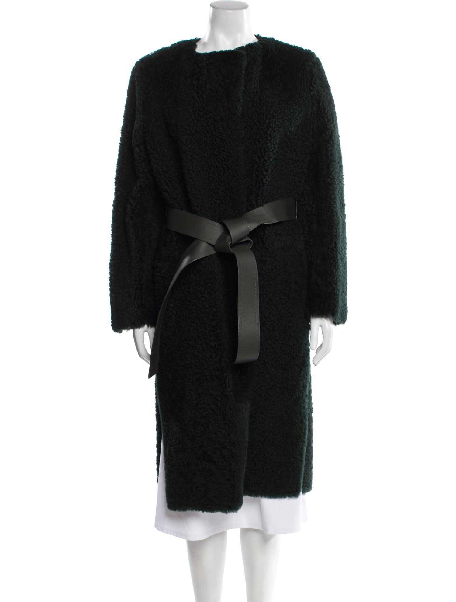 Celine Shearling Printed Fur Coat