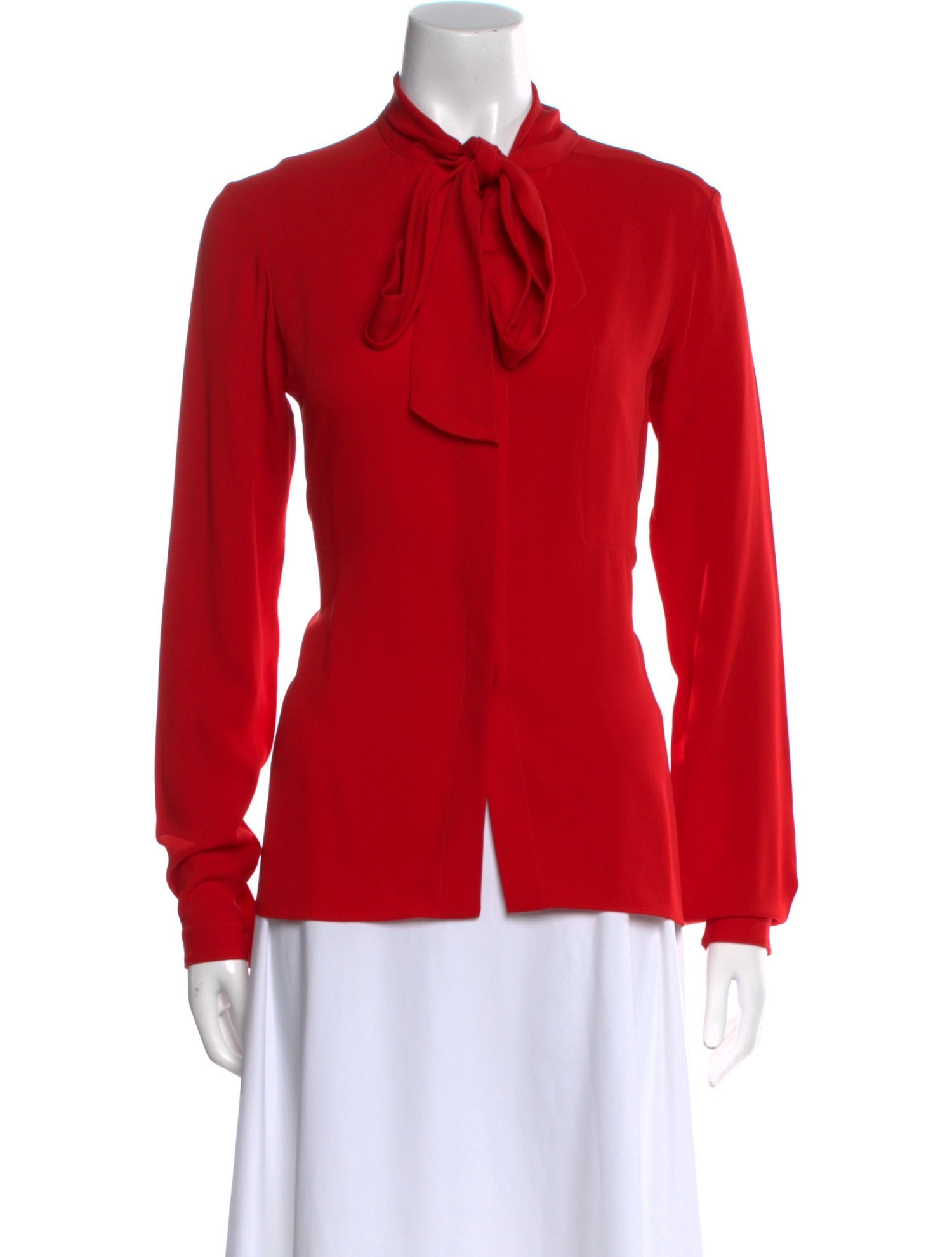 Celine Silk Mock Neck Blouse