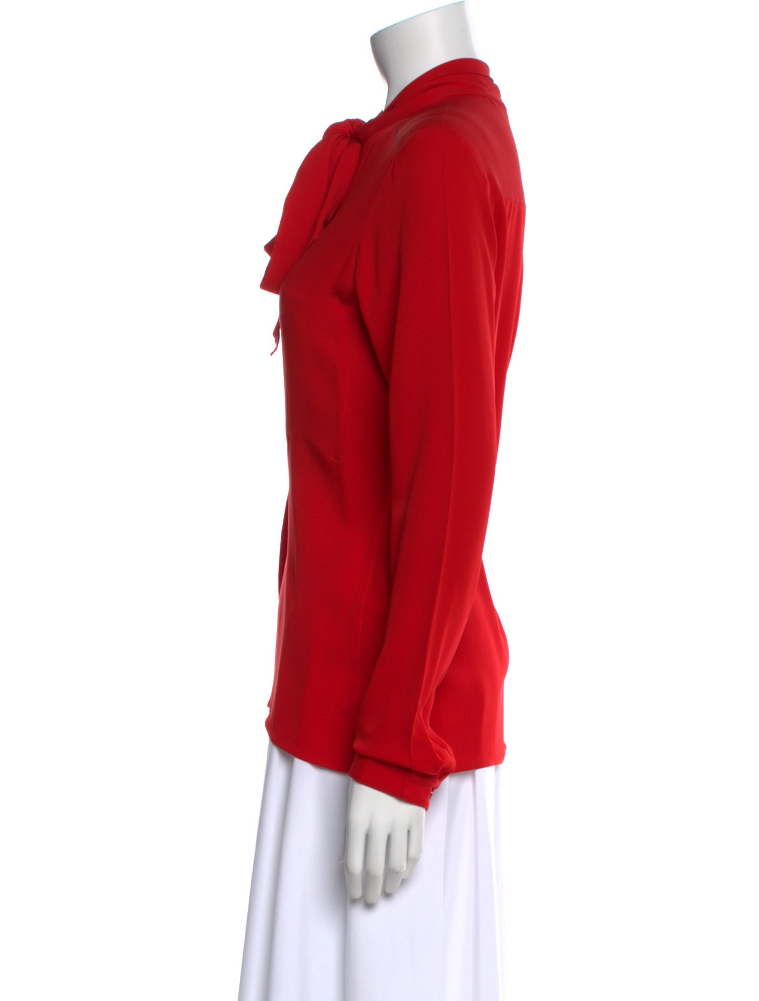 Celine Silk Mock Neck Blouse