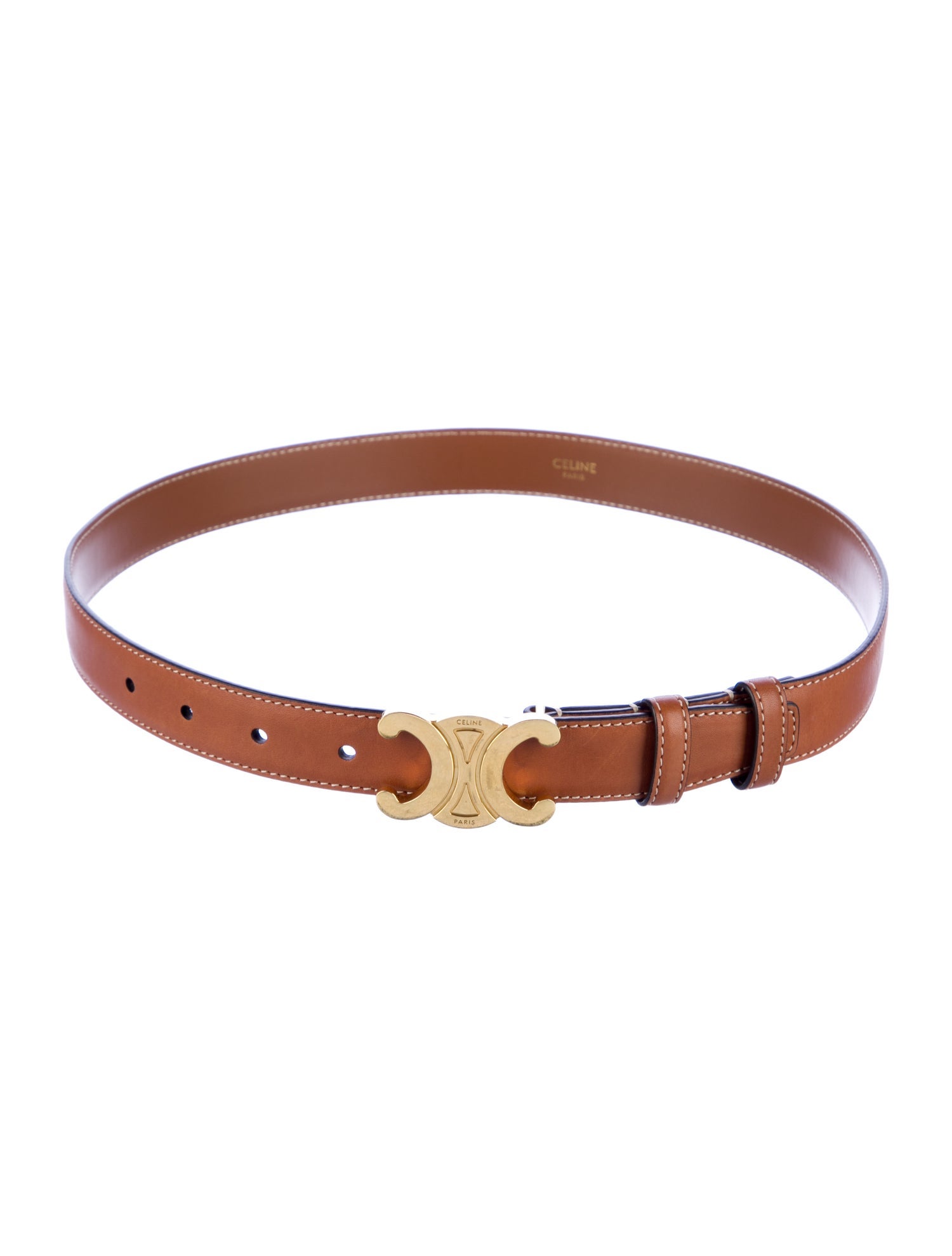 Celine Skinny Leather Waist Belt