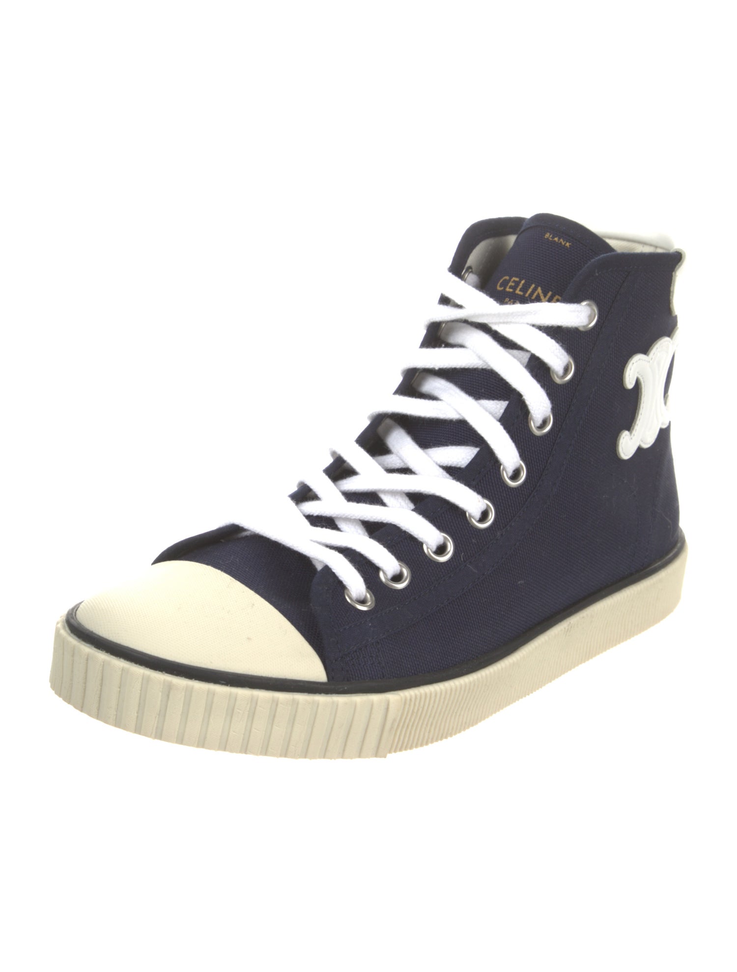 Celine Canvas Colorblock Pattern Sneakers