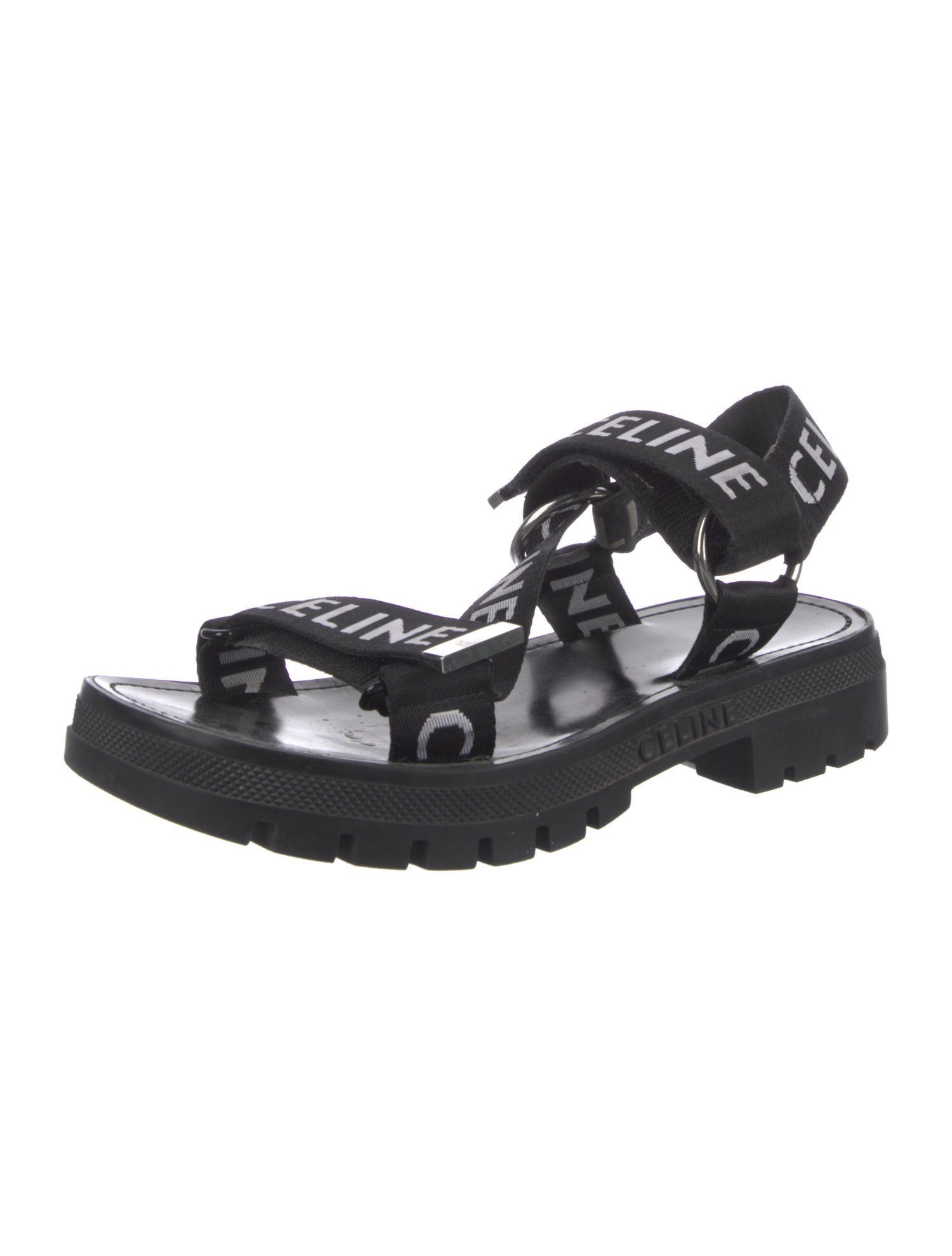 Celine Graphic Print Gladiator Sandals