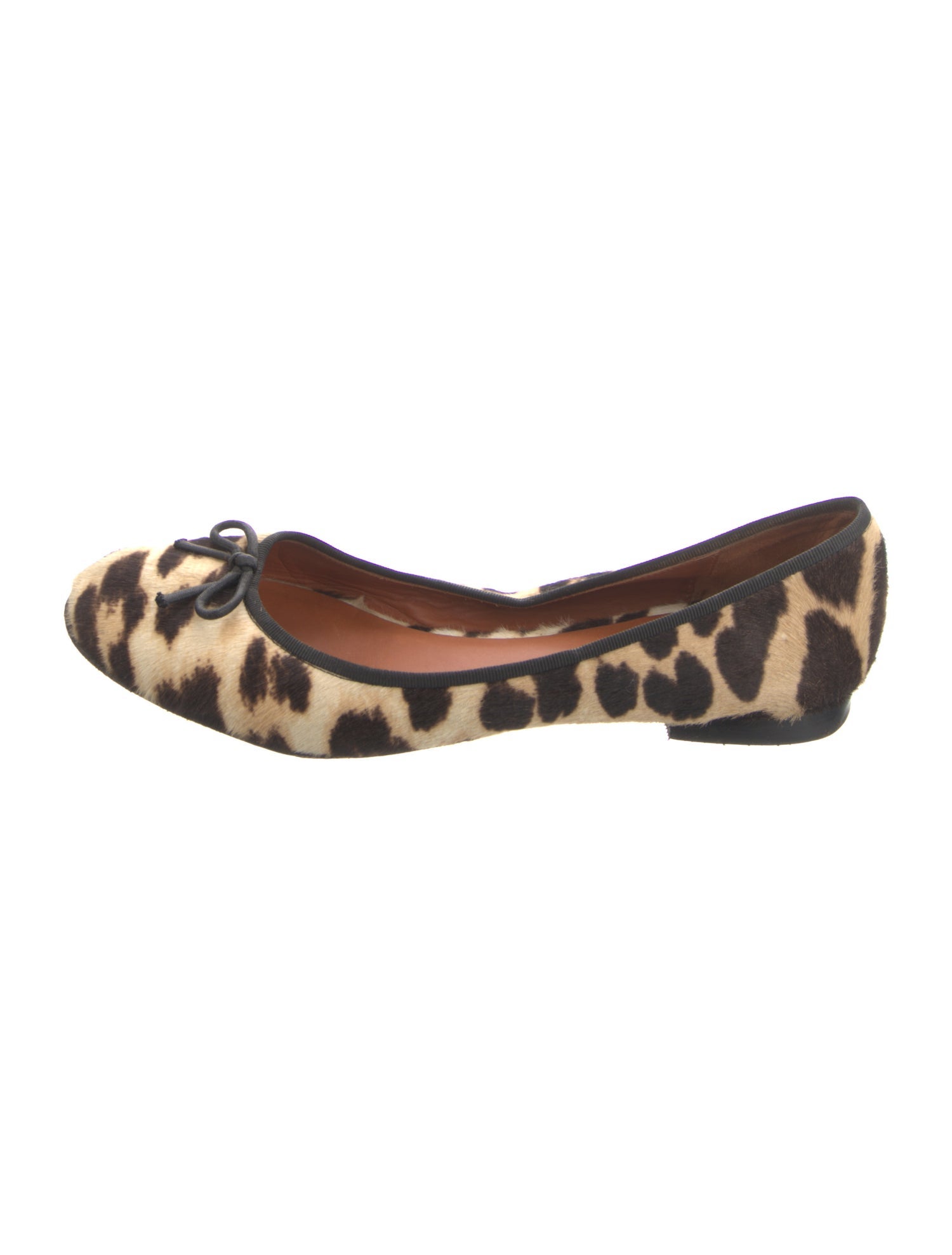 Celine Ponyhair Animal Print Ballet Flats