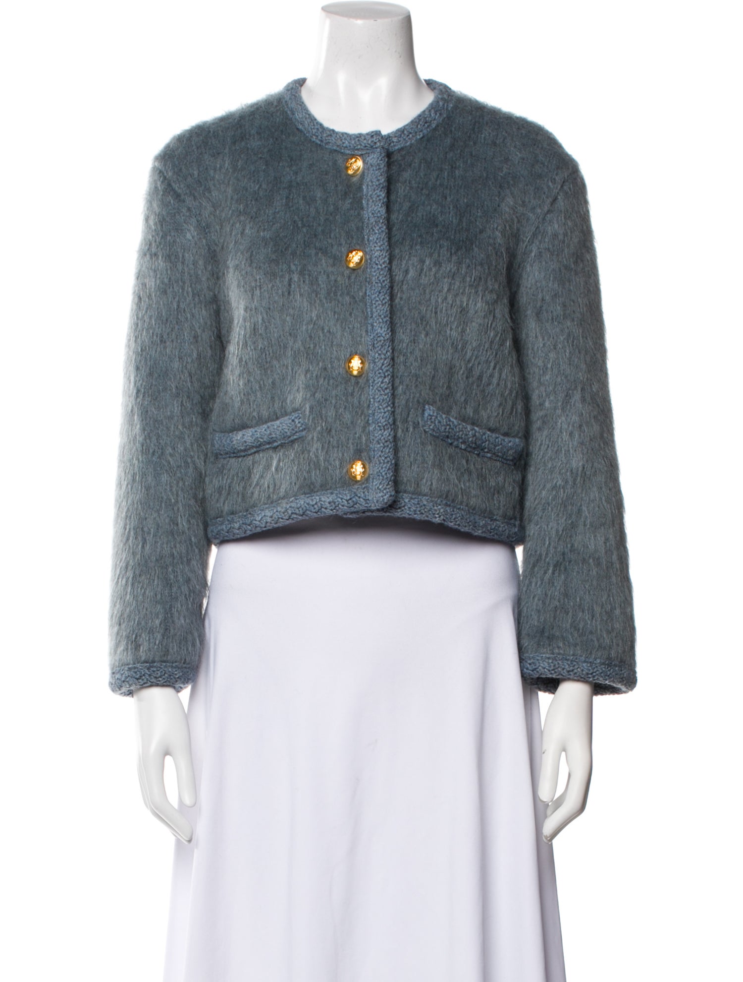 Celine Mohair Tweed Pattern Evening Jacket