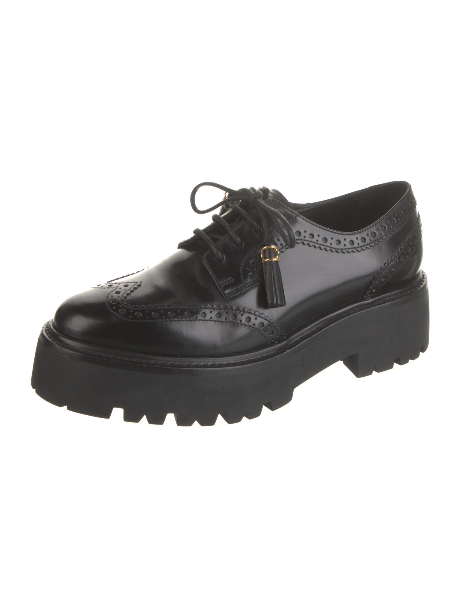 Celine Leather Tassel Accents Oxfords