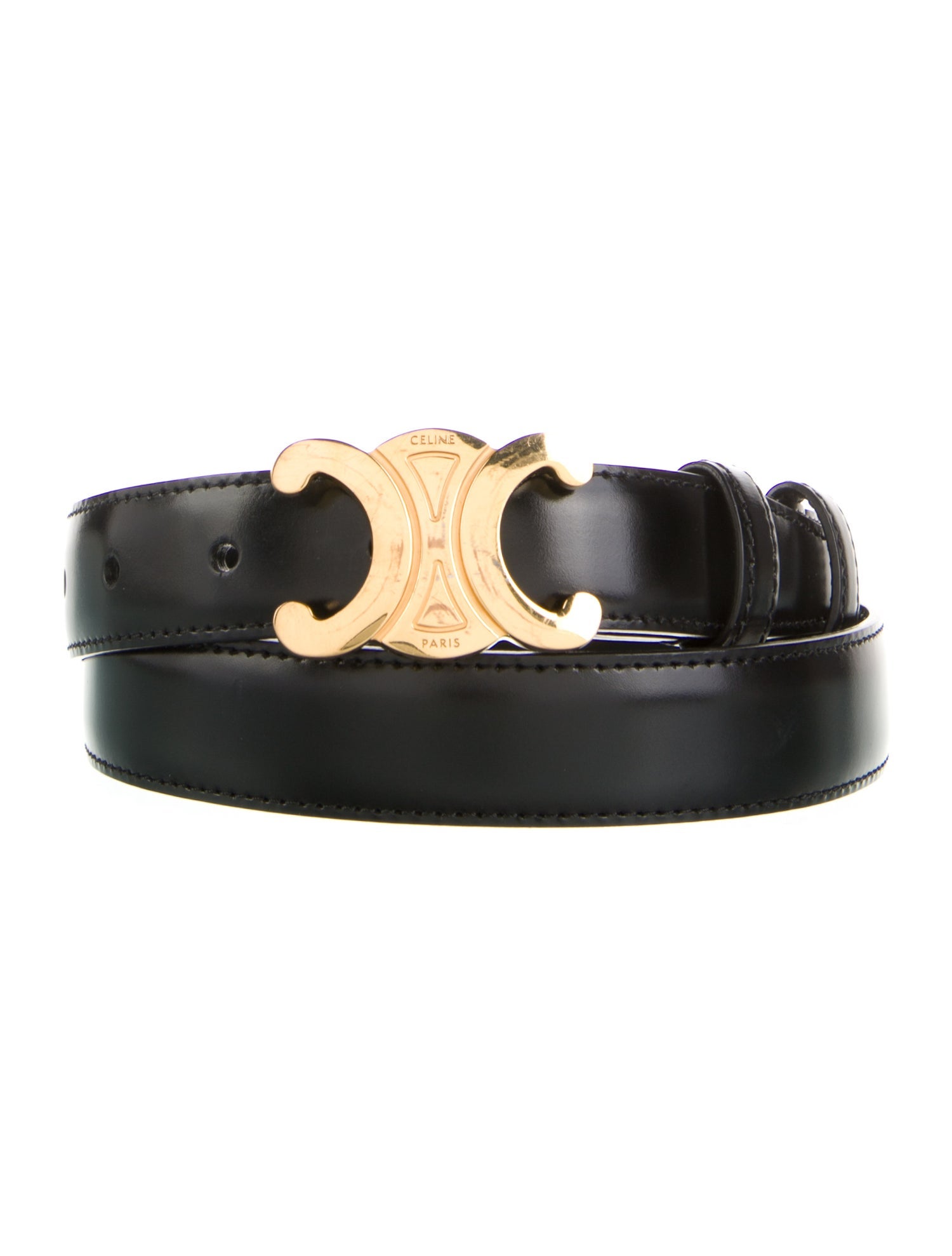 Celine Skinny Leather Belt