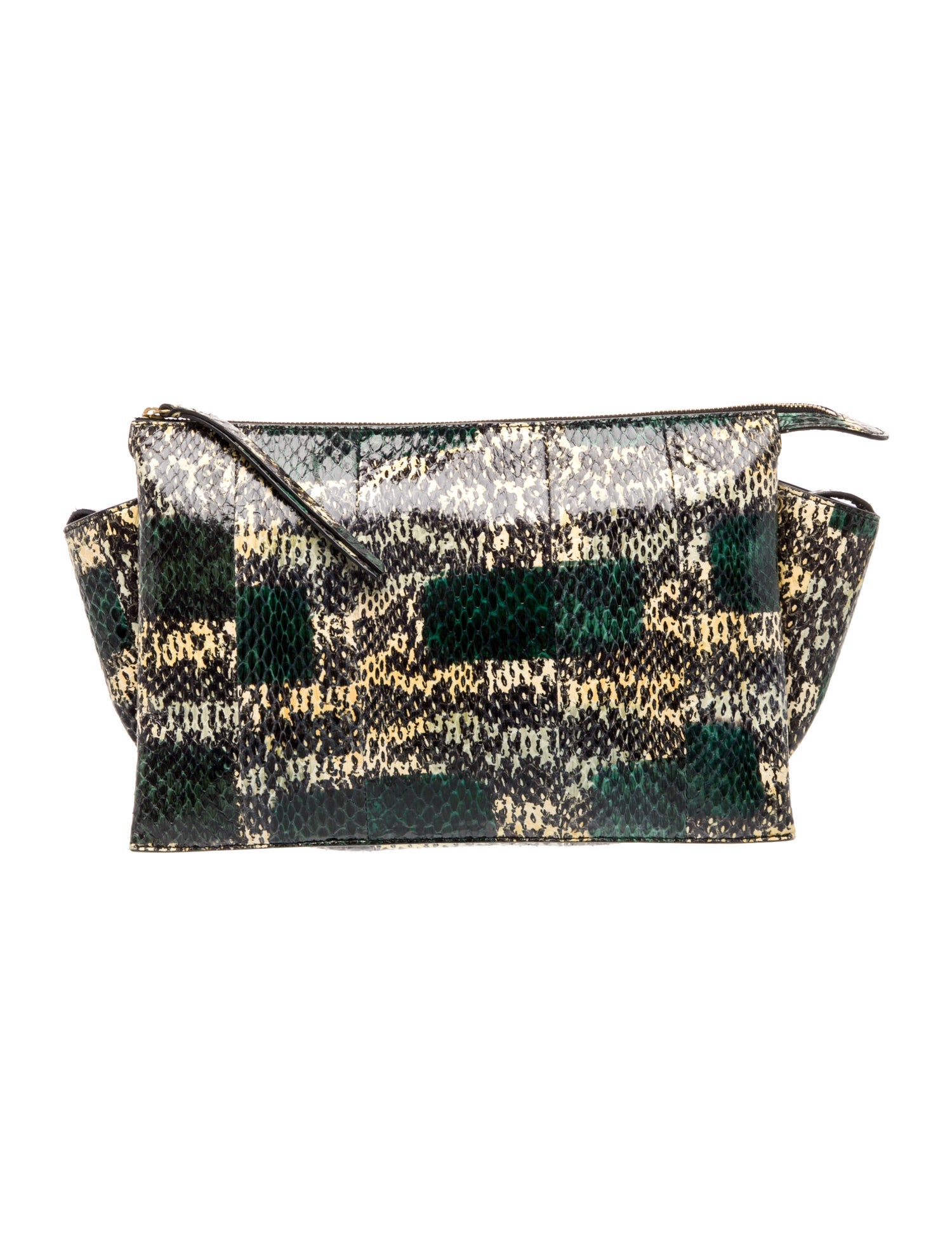 Celine Snakeskin Trifold Clutch