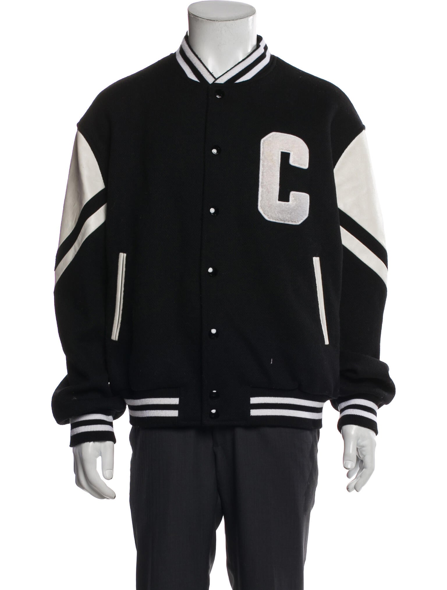 Celine Wool Striped Varsity Jacket