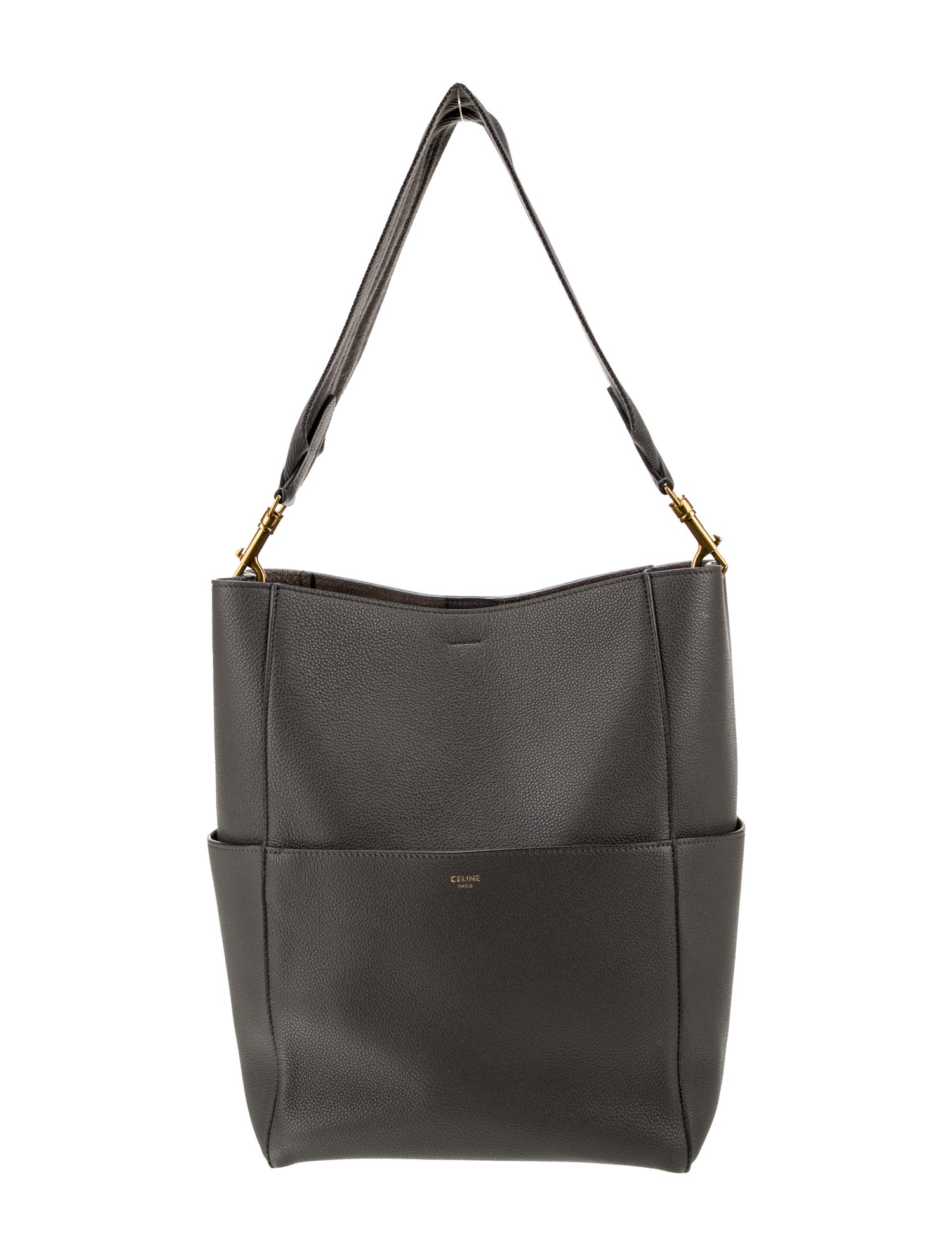 Celine Leather Seau Sangle Medium