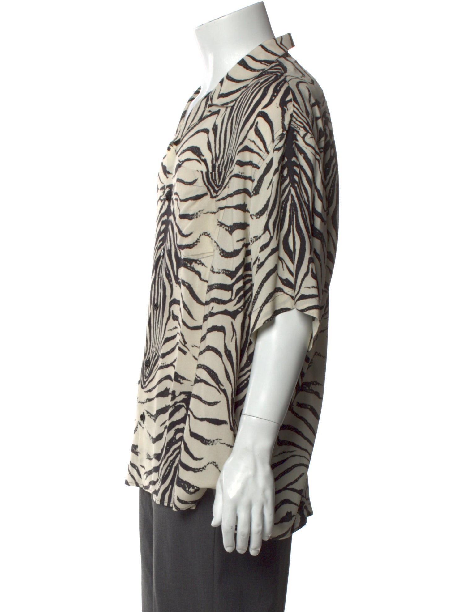 Celine Animal Print Short Sleeve Shirt