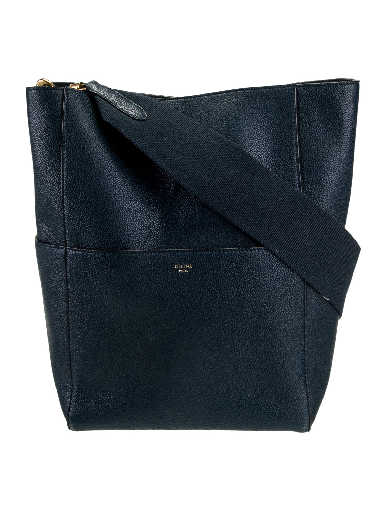 Celine Leather Seau Sangle Medium