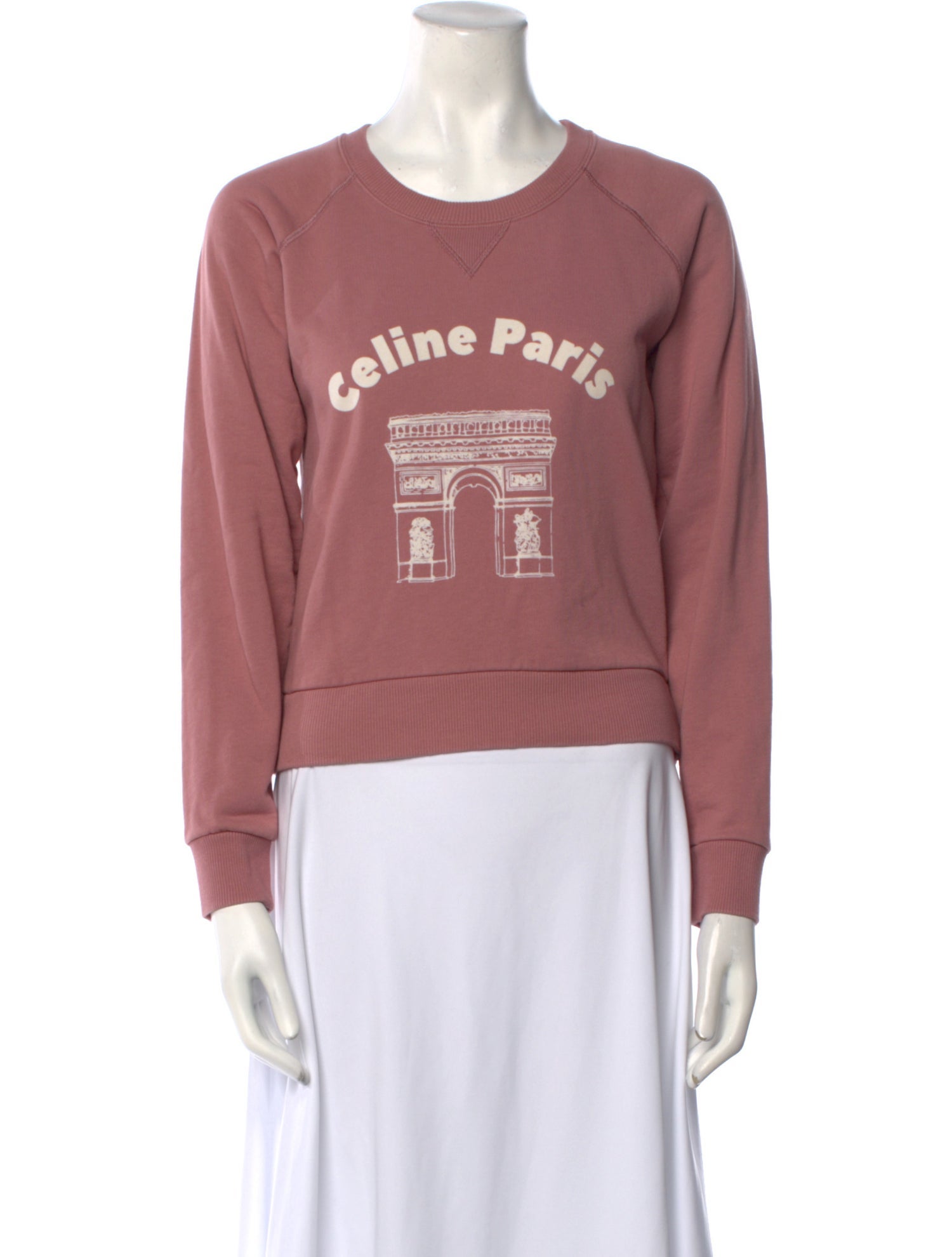 Celine Arc De Triomphe Logo Graphic Print Sweatshirt