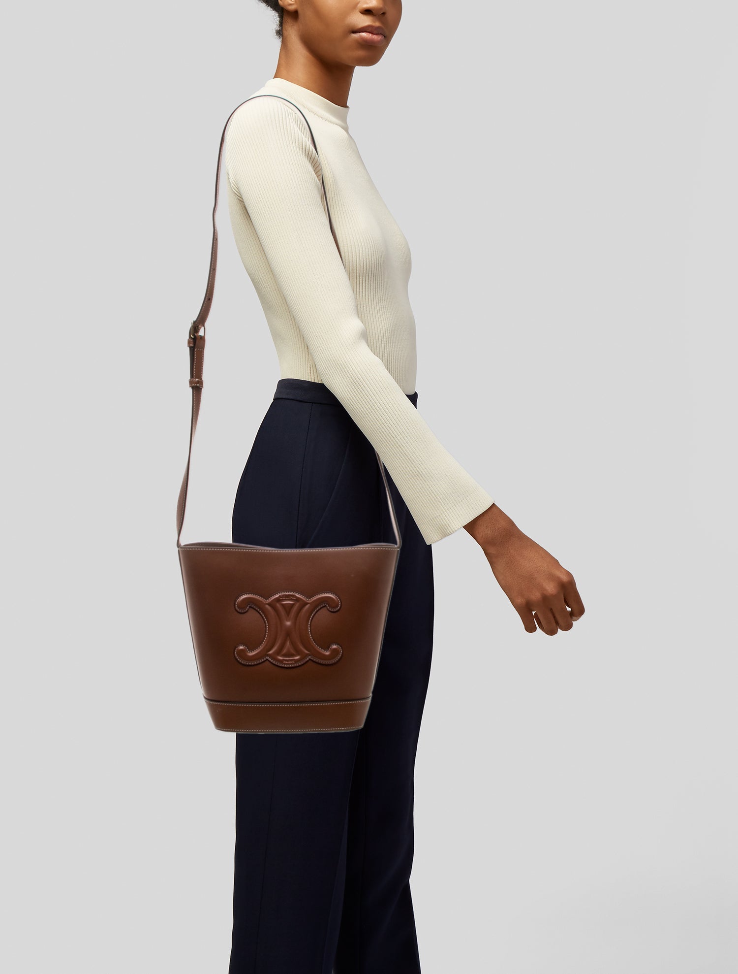 Celine Triomphe Bucket Bag Small