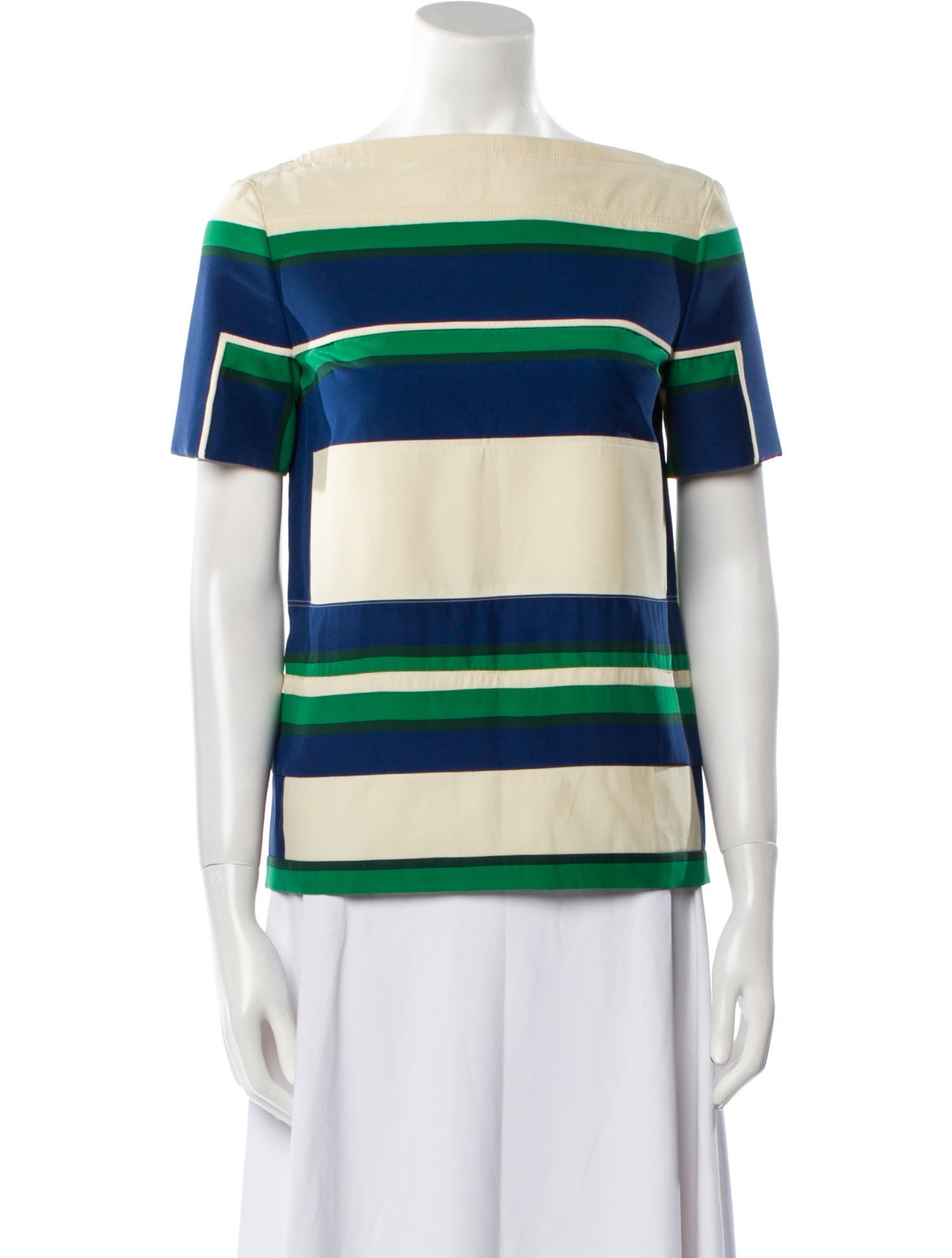 Celine Silk Striped Top
