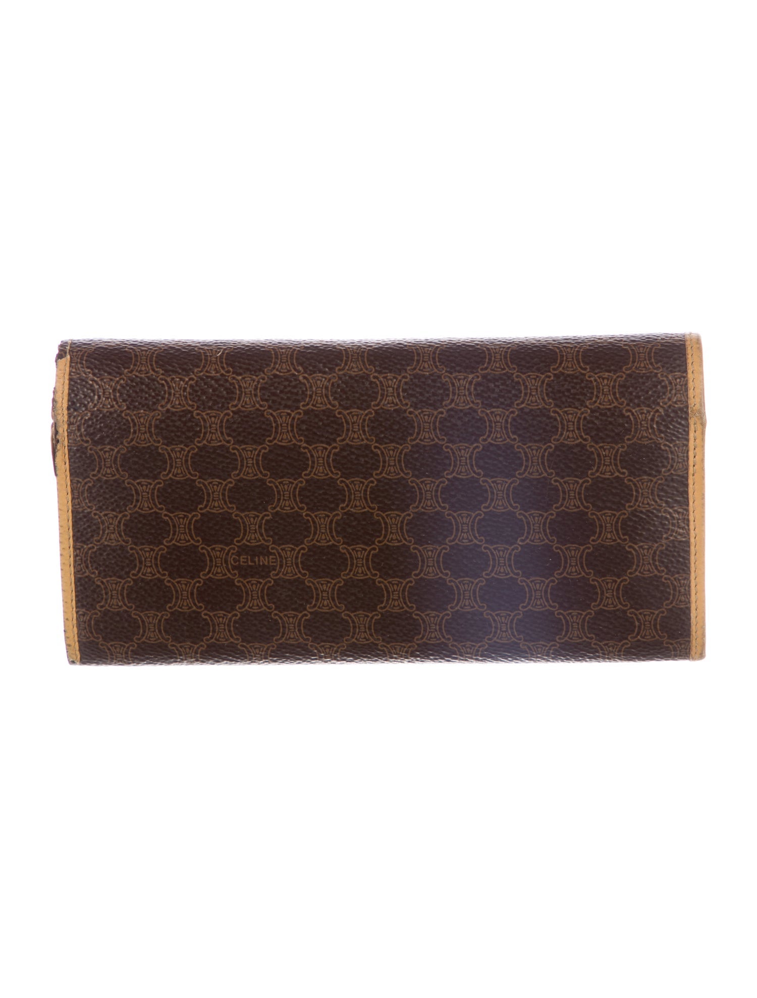 Celine Macadam French Purse Monogram Pattern Continental Wallet