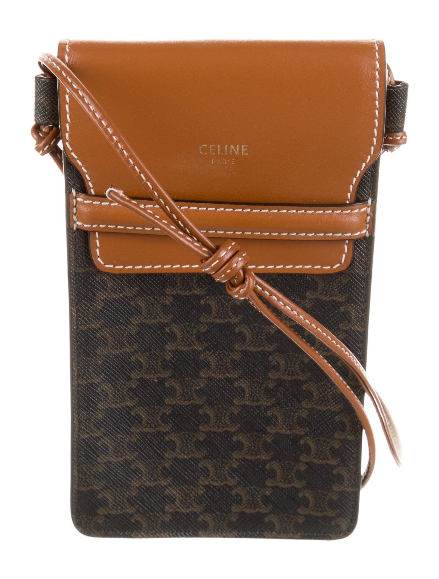 Celine Logo Leather Phone Case