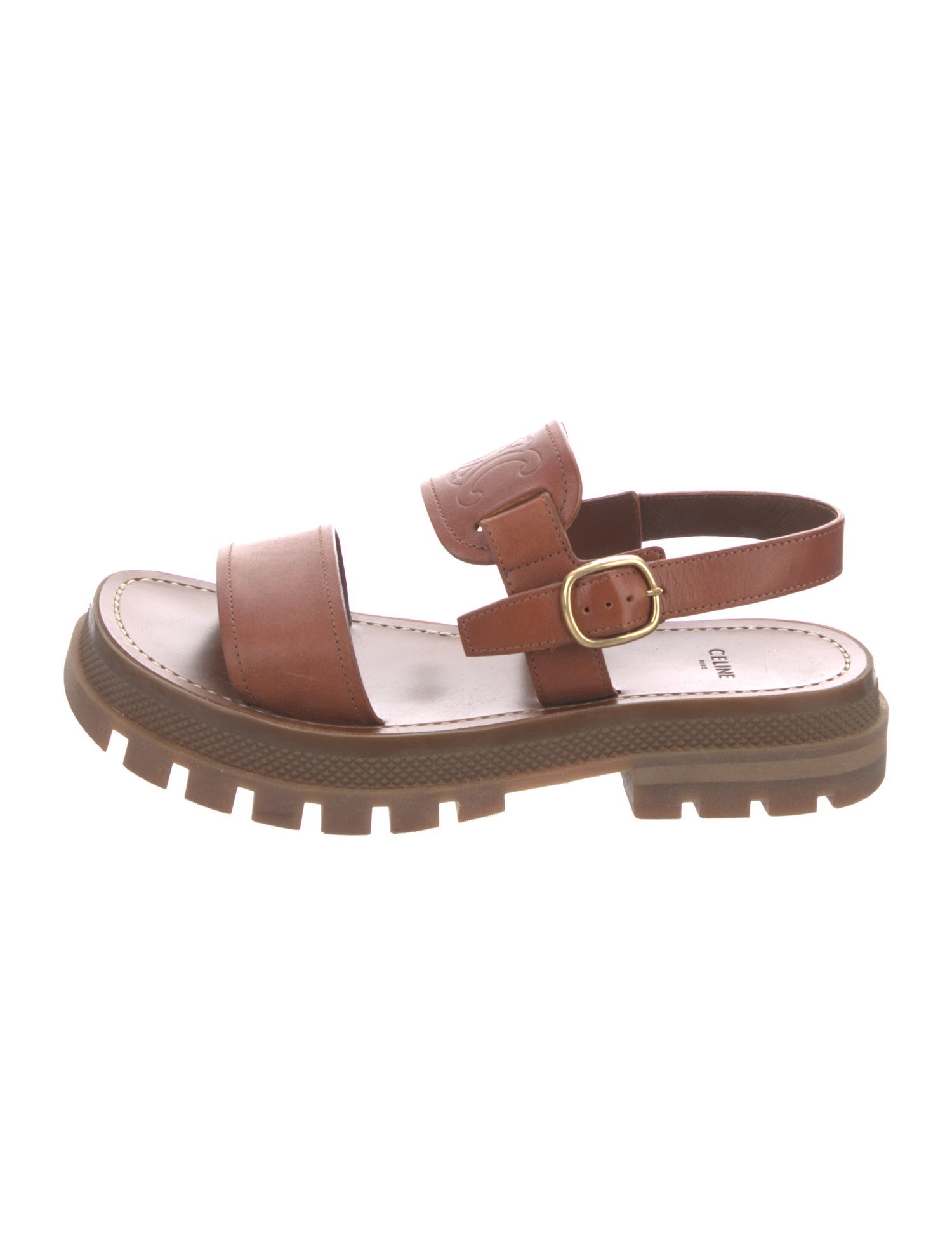 Celine Leather Slingback Sandals