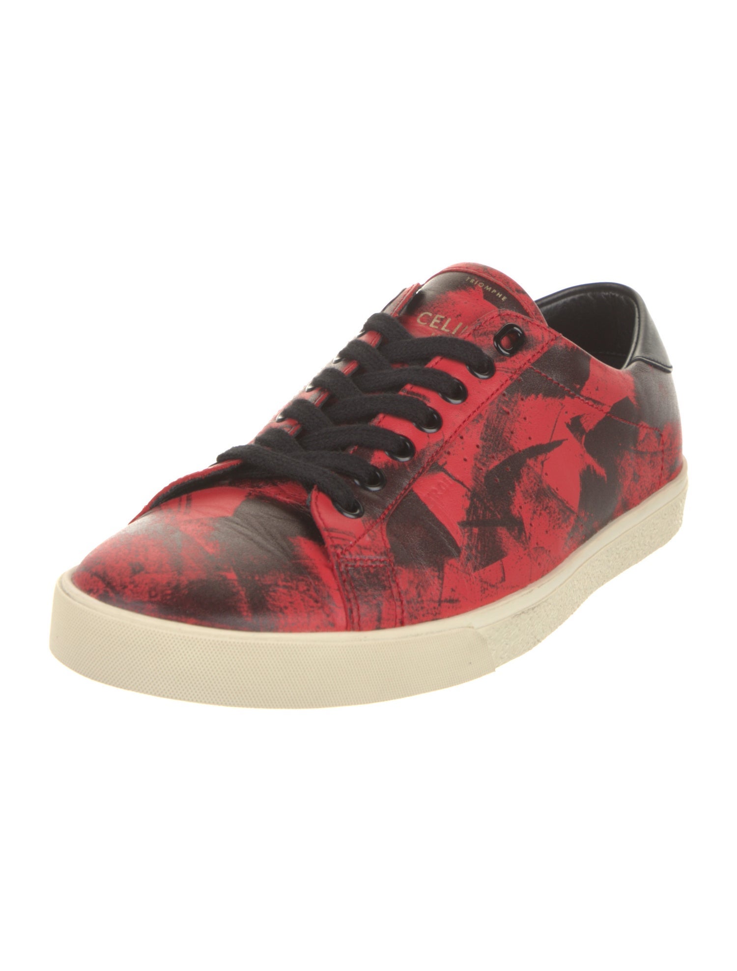 Celine Leather Printed Sneakers