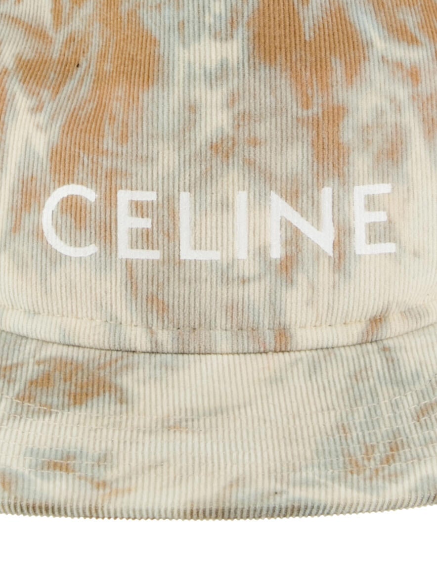 Celine Tie-Dye Velvet Logo Baseball Cap