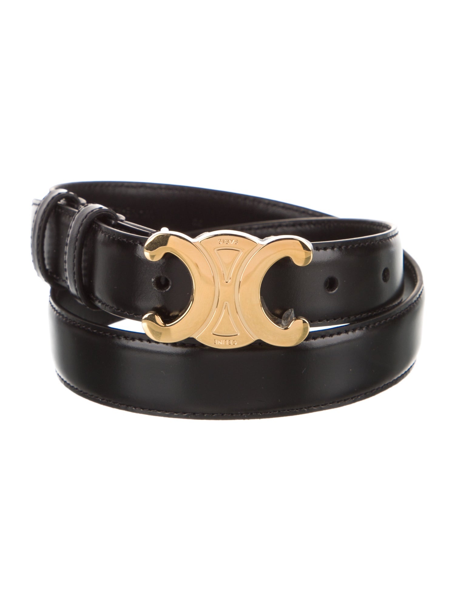 Celine Skinny Leather Belt