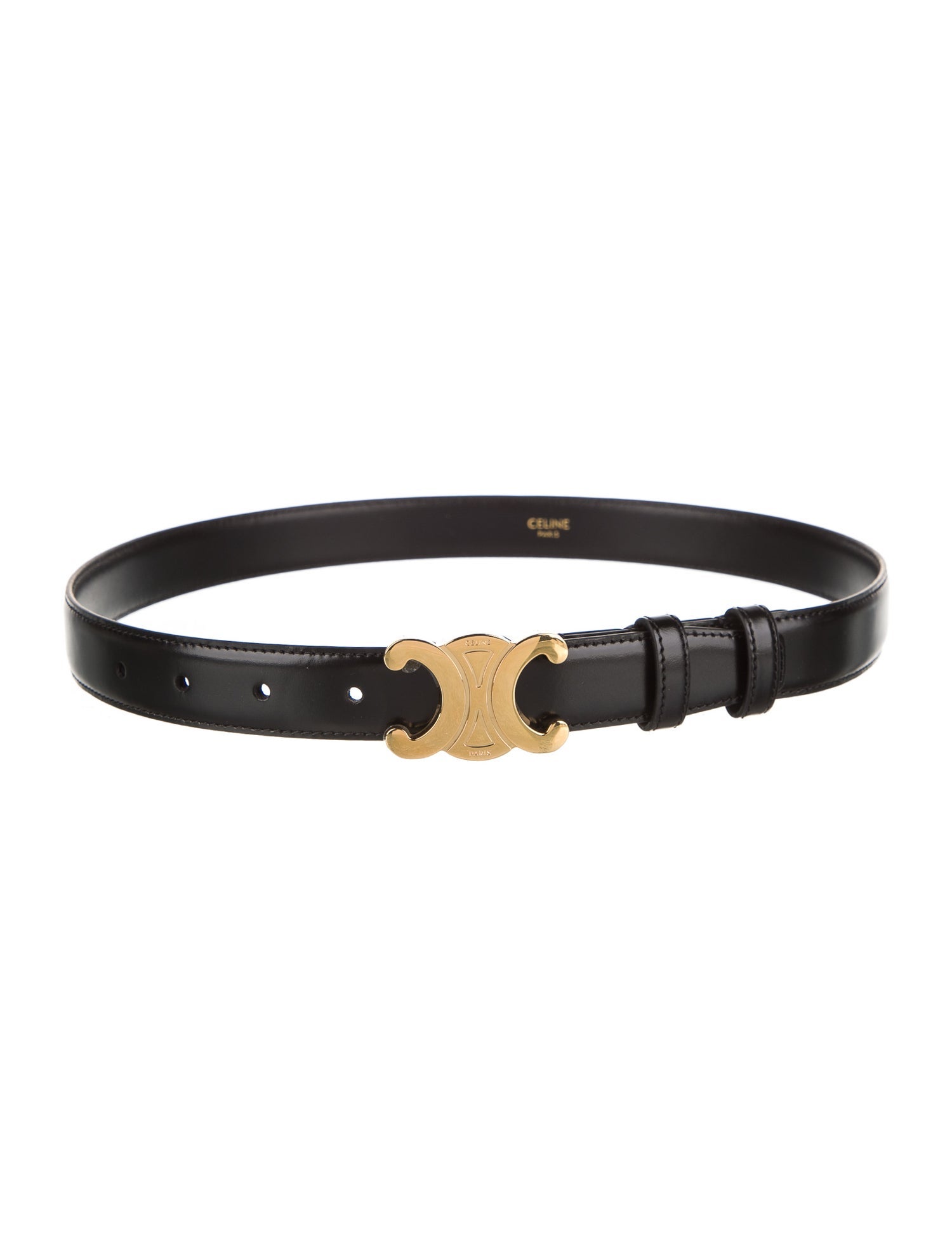 Celine Skinny Leather Belt