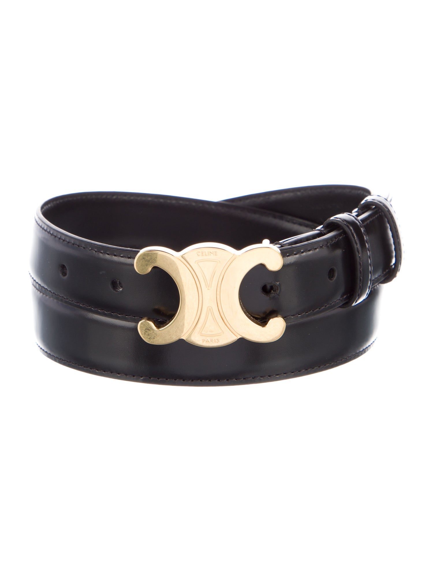 Celine Skinny Leather Belt