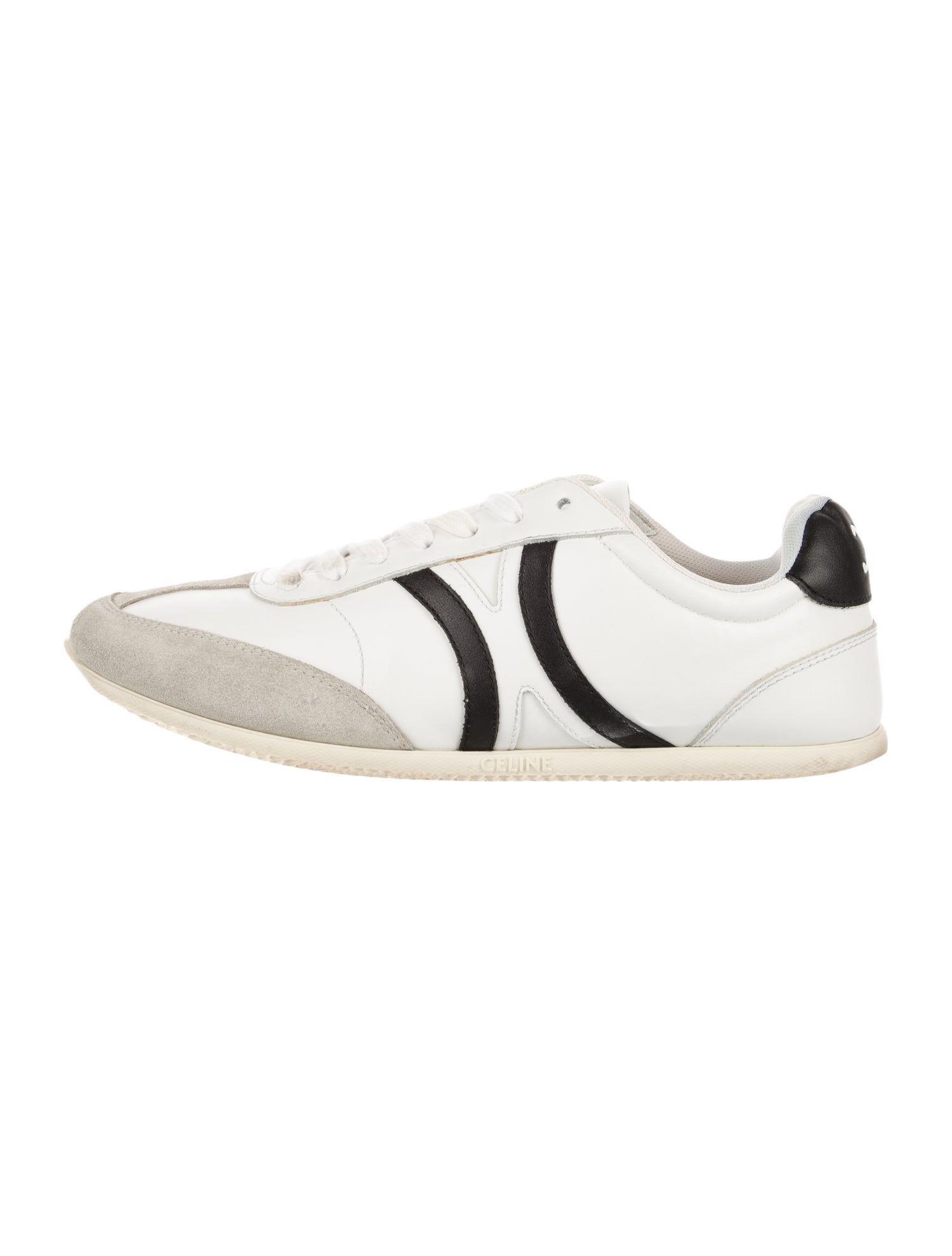 Celine Leather Colorblock Pattern Sneakers