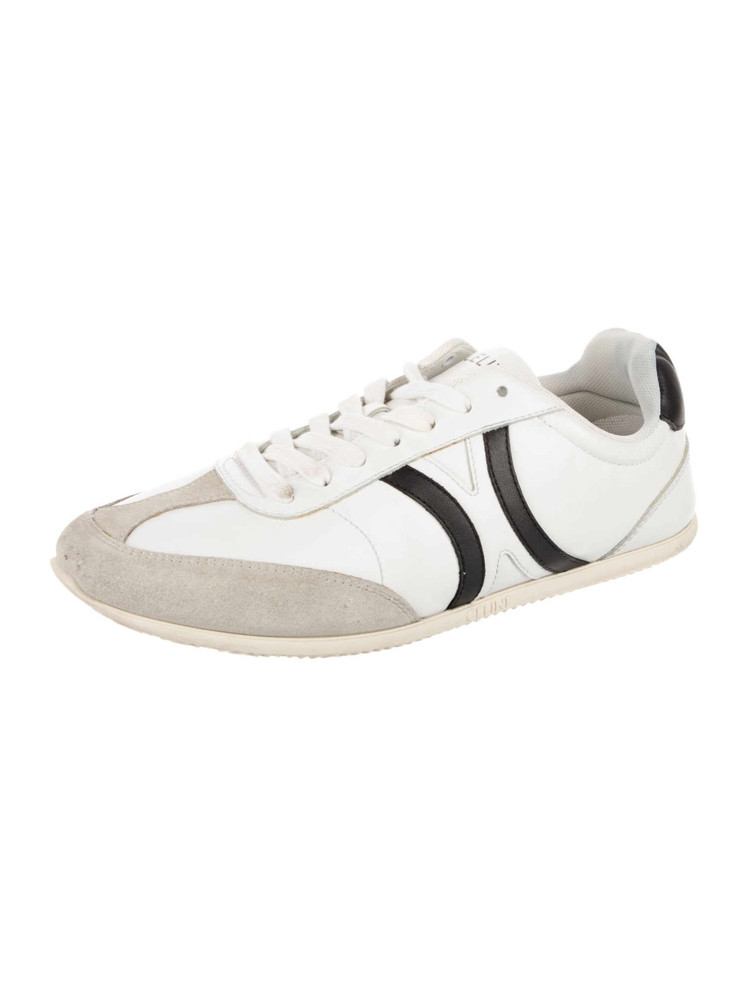 Celine Leather Colorblock Pattern Sneakers