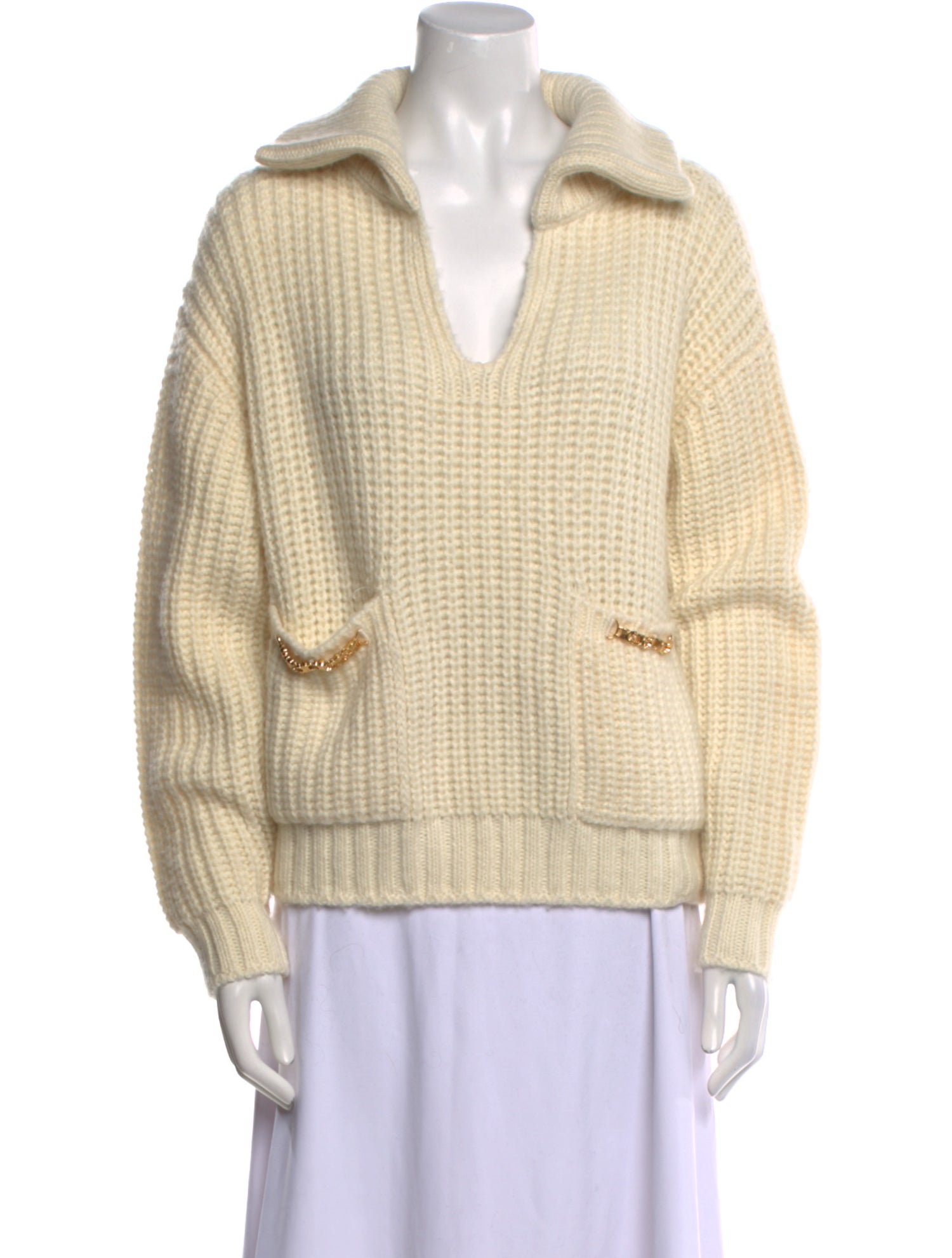 Celine V-neck Pullover Wool Sweater w/ Tags