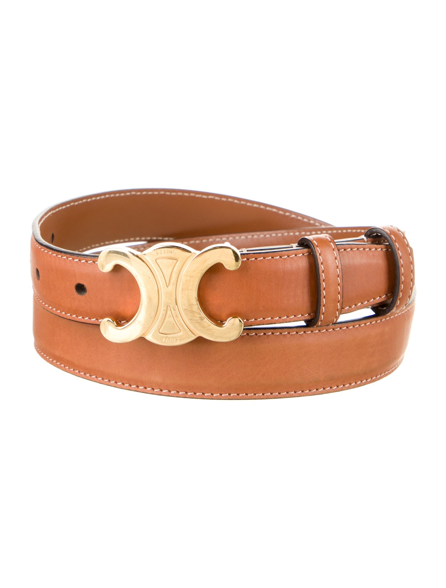 Celine Skinny Leather Belt