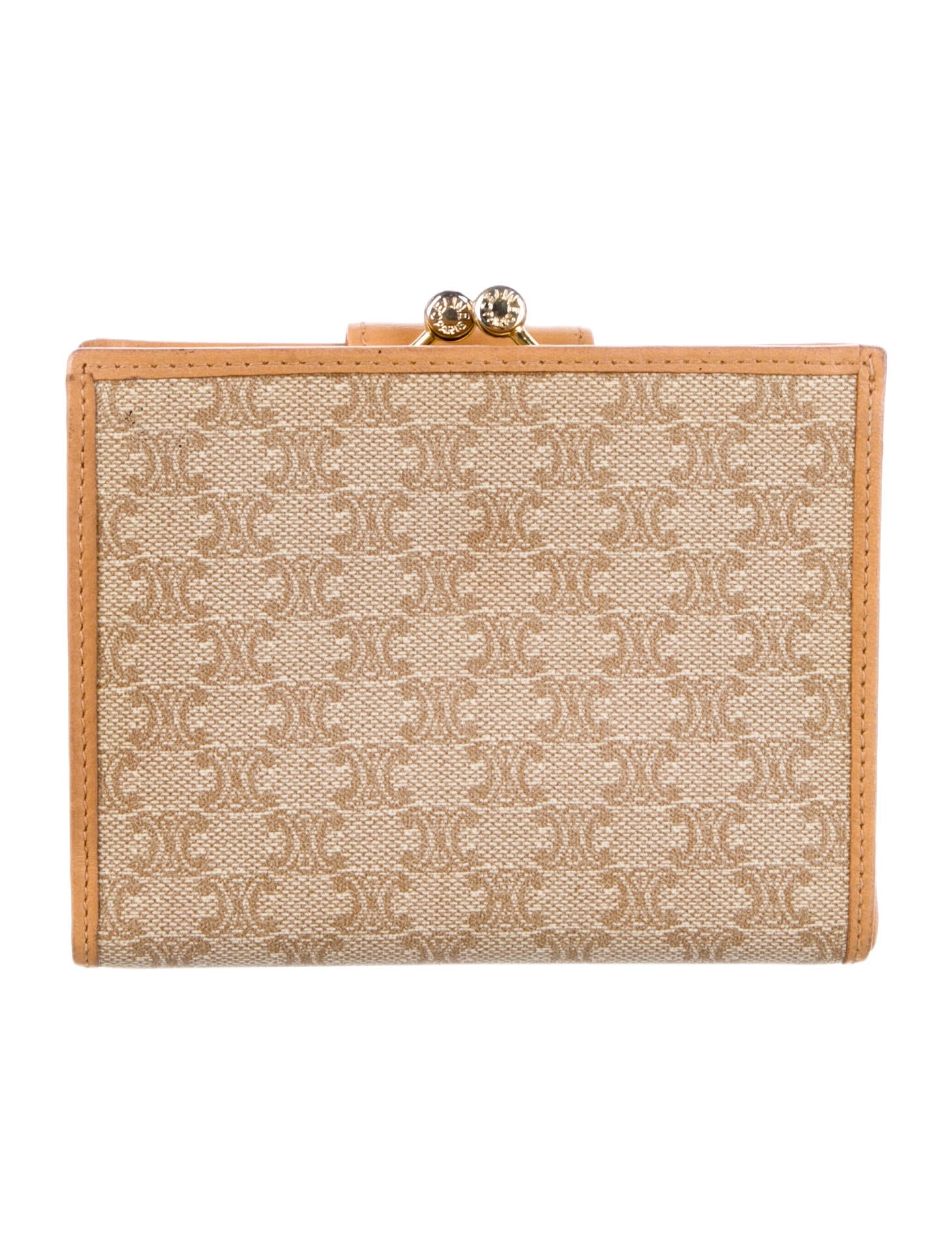 Celine French Wallet Canvas Compact Wallet