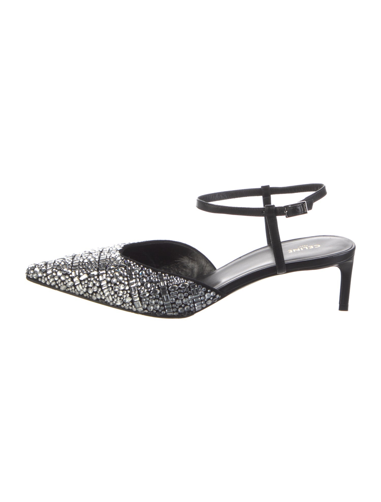 Celine Crystal Crystal Embellishments Mules