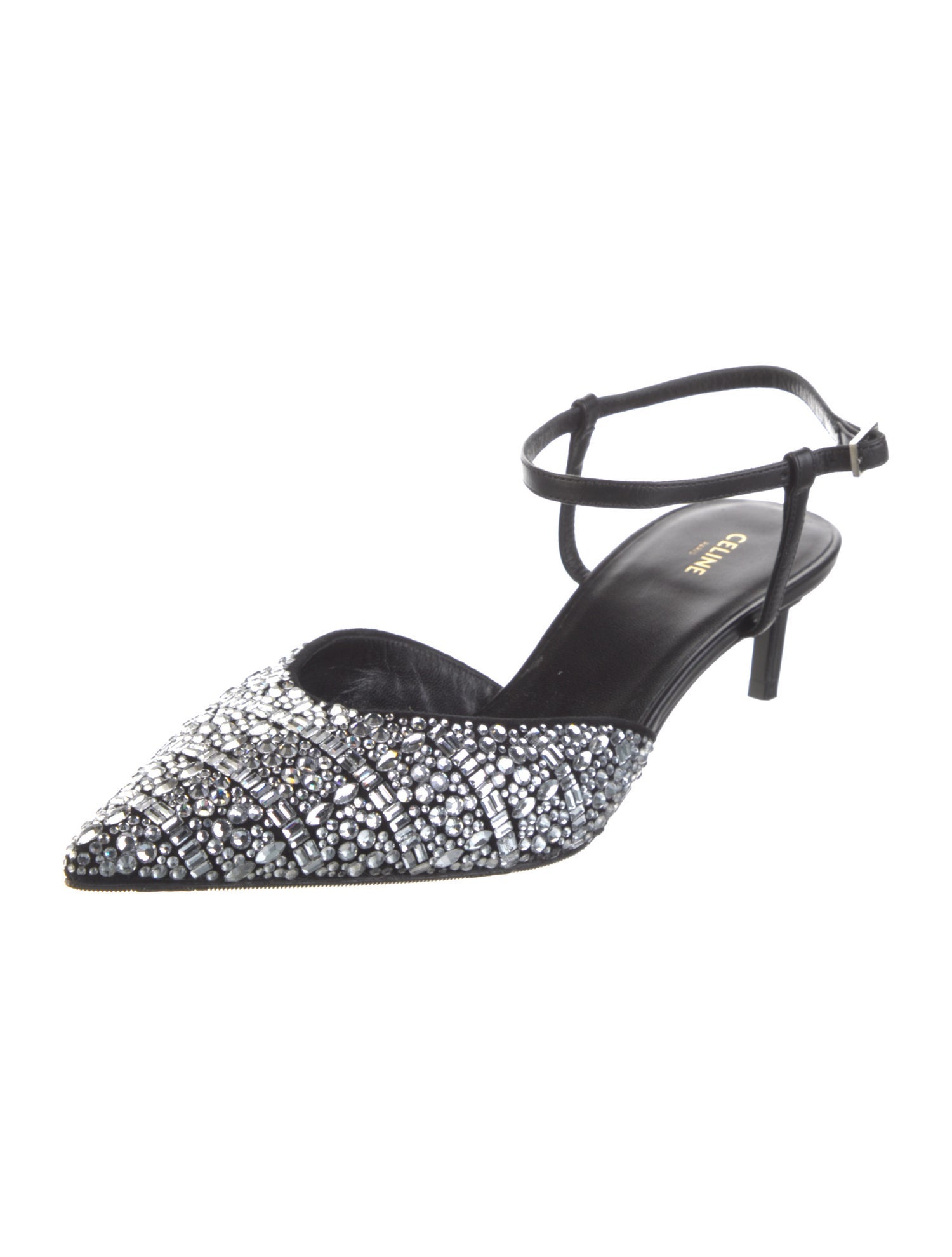 Celine Crystal Crystal Embellishments Mules