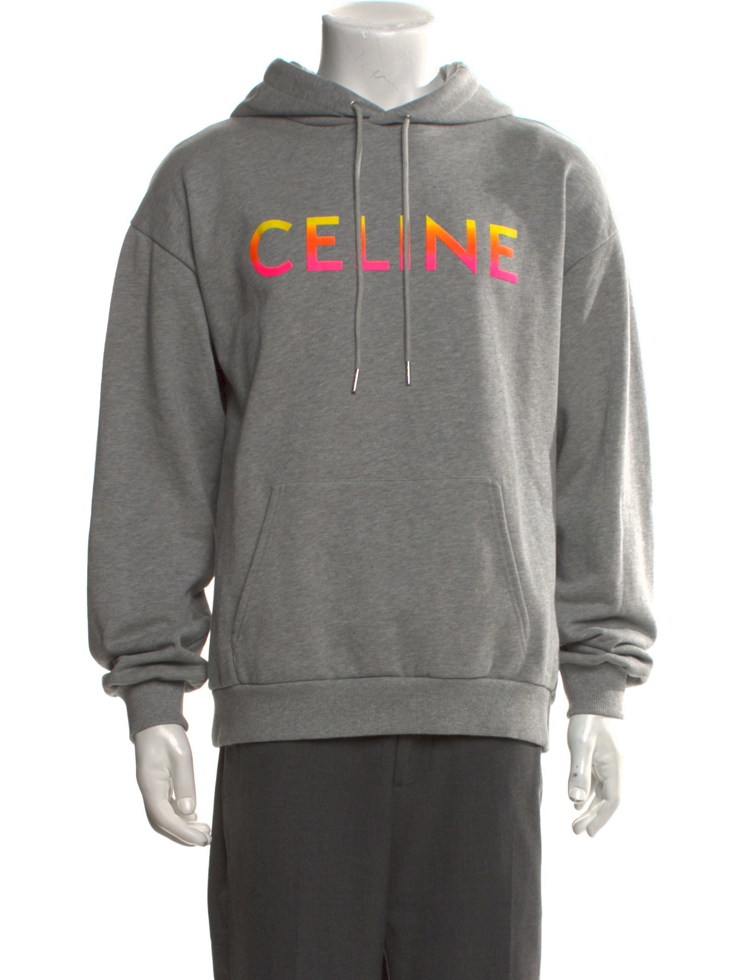 Celine Signature Logo Graphic Print Hoodie
