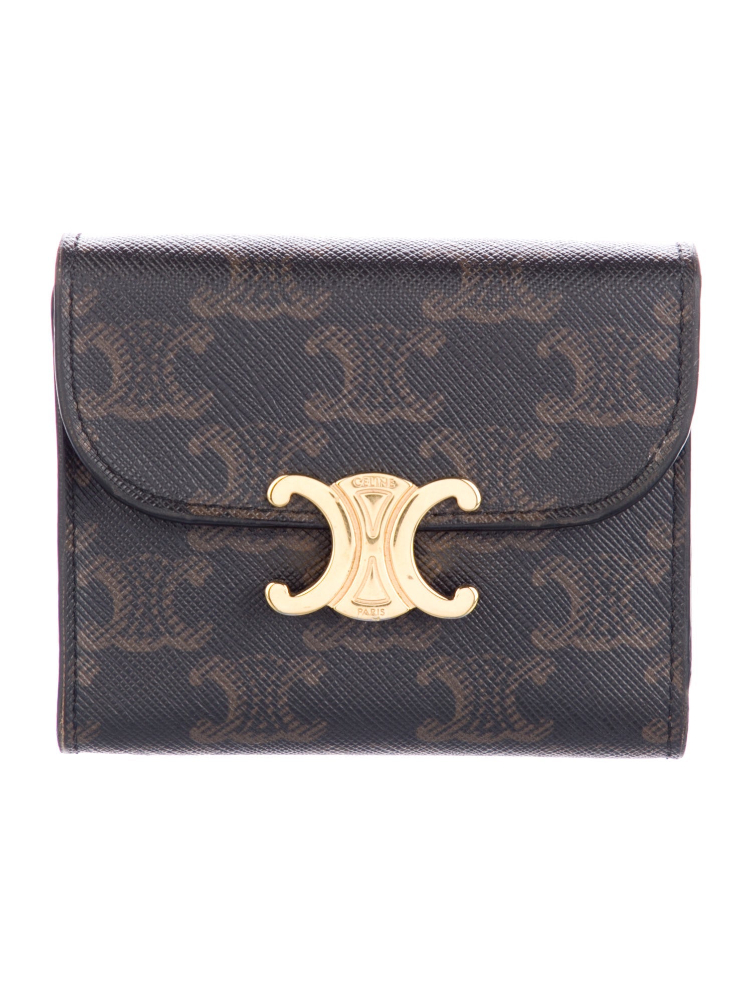 Celine Small Triomphe Printed Compact Wallet