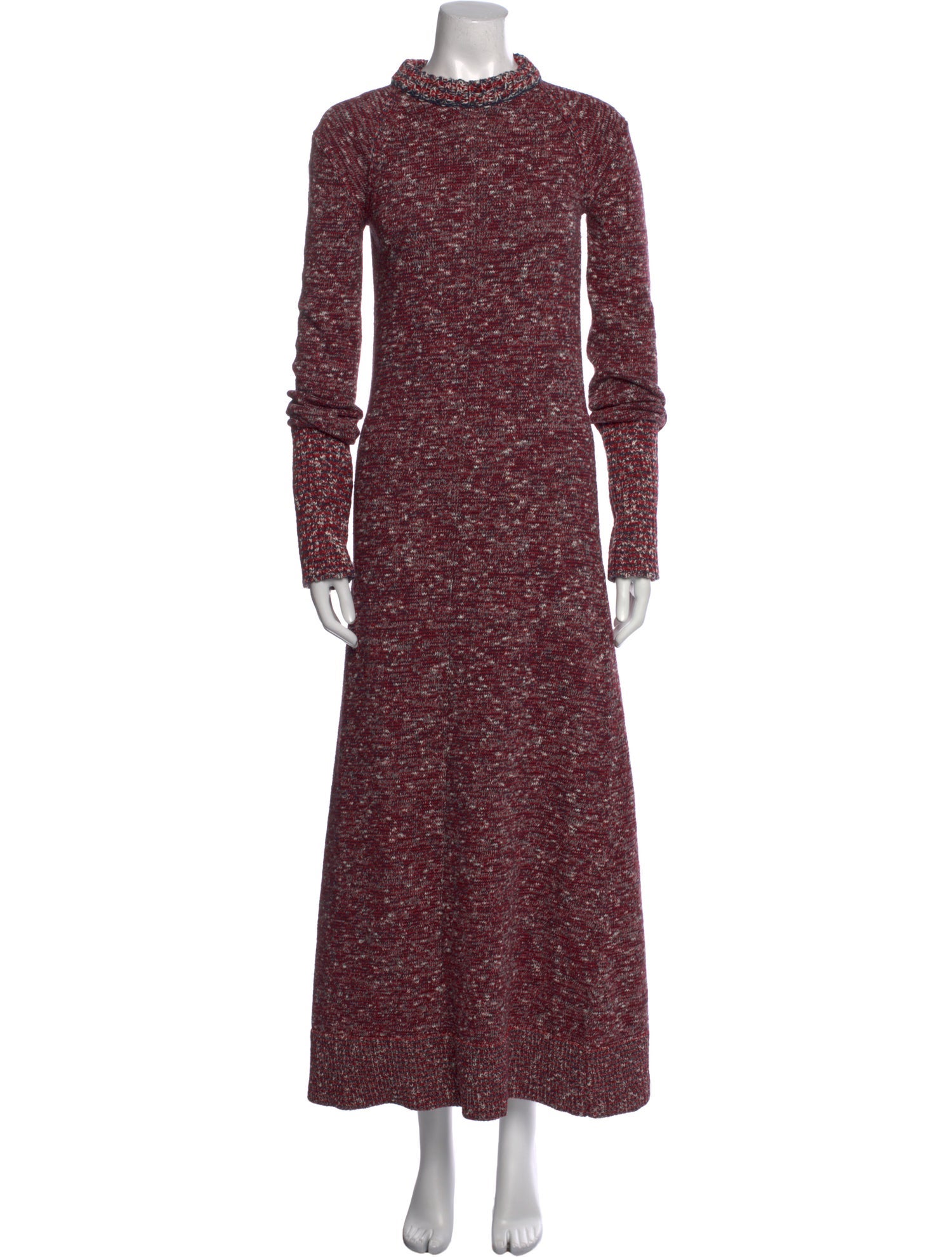 Celine Mock Neck Long Dress