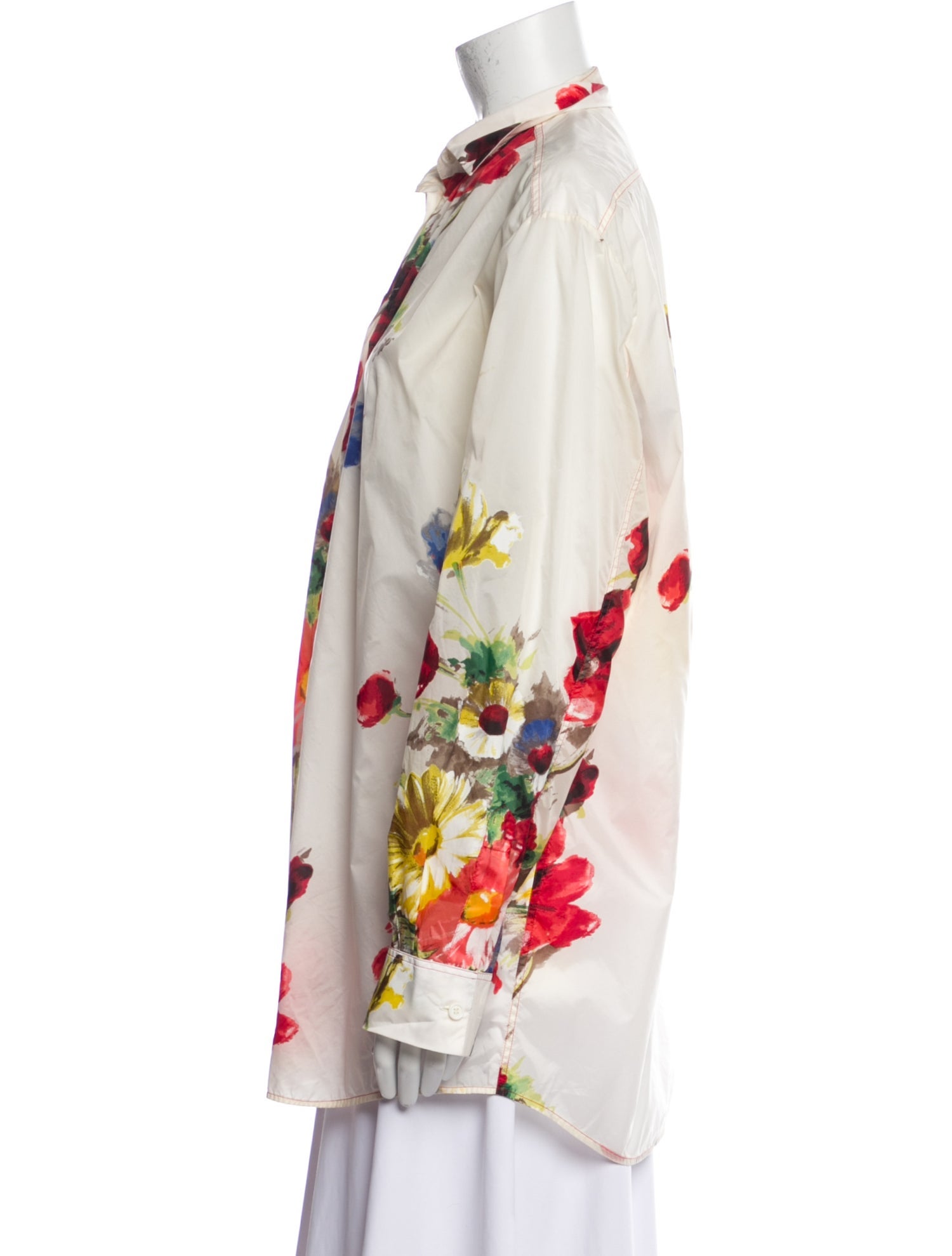 Celine 2017 Nylon Button-Up Top