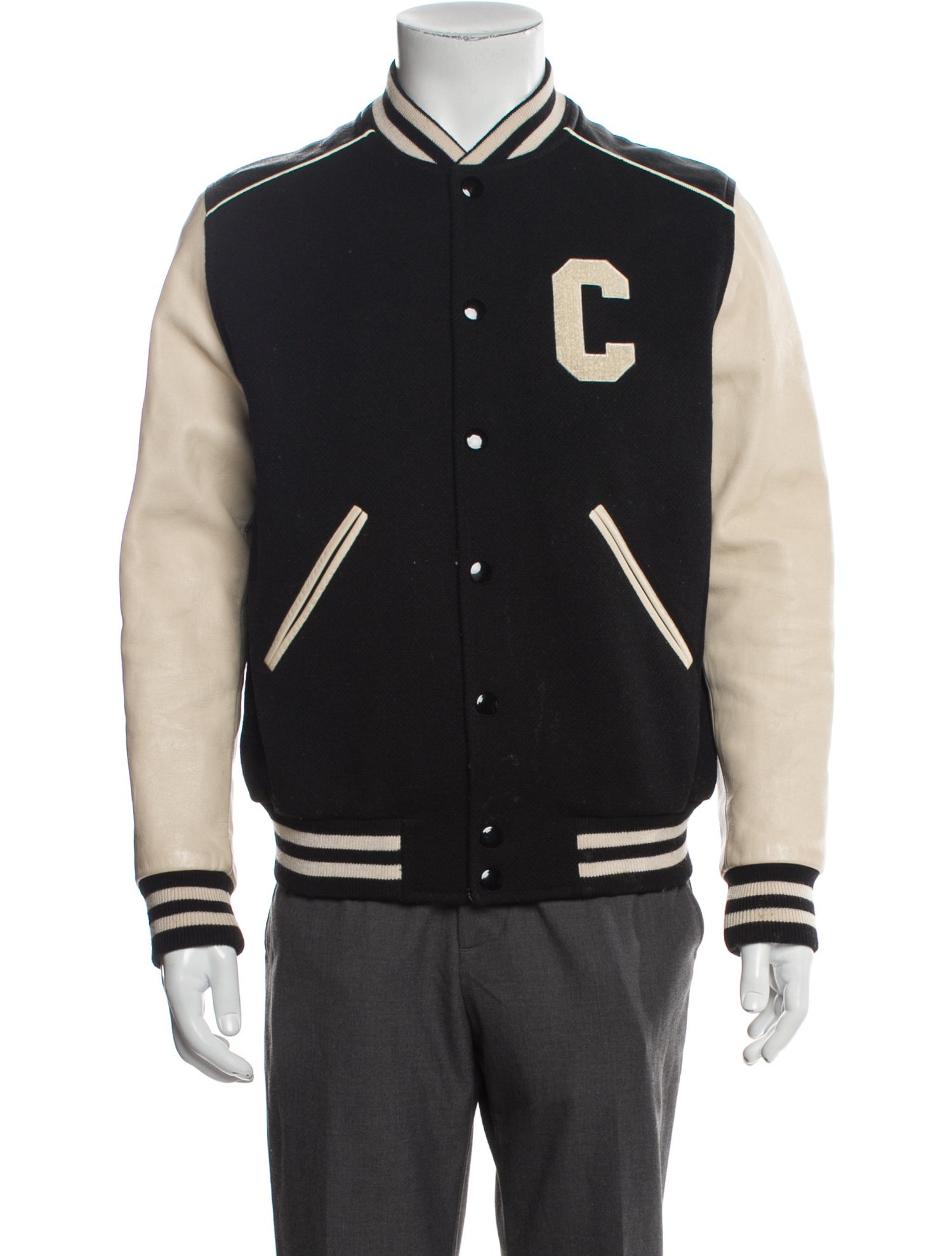 Celine Wool Striped Varsity Jacket