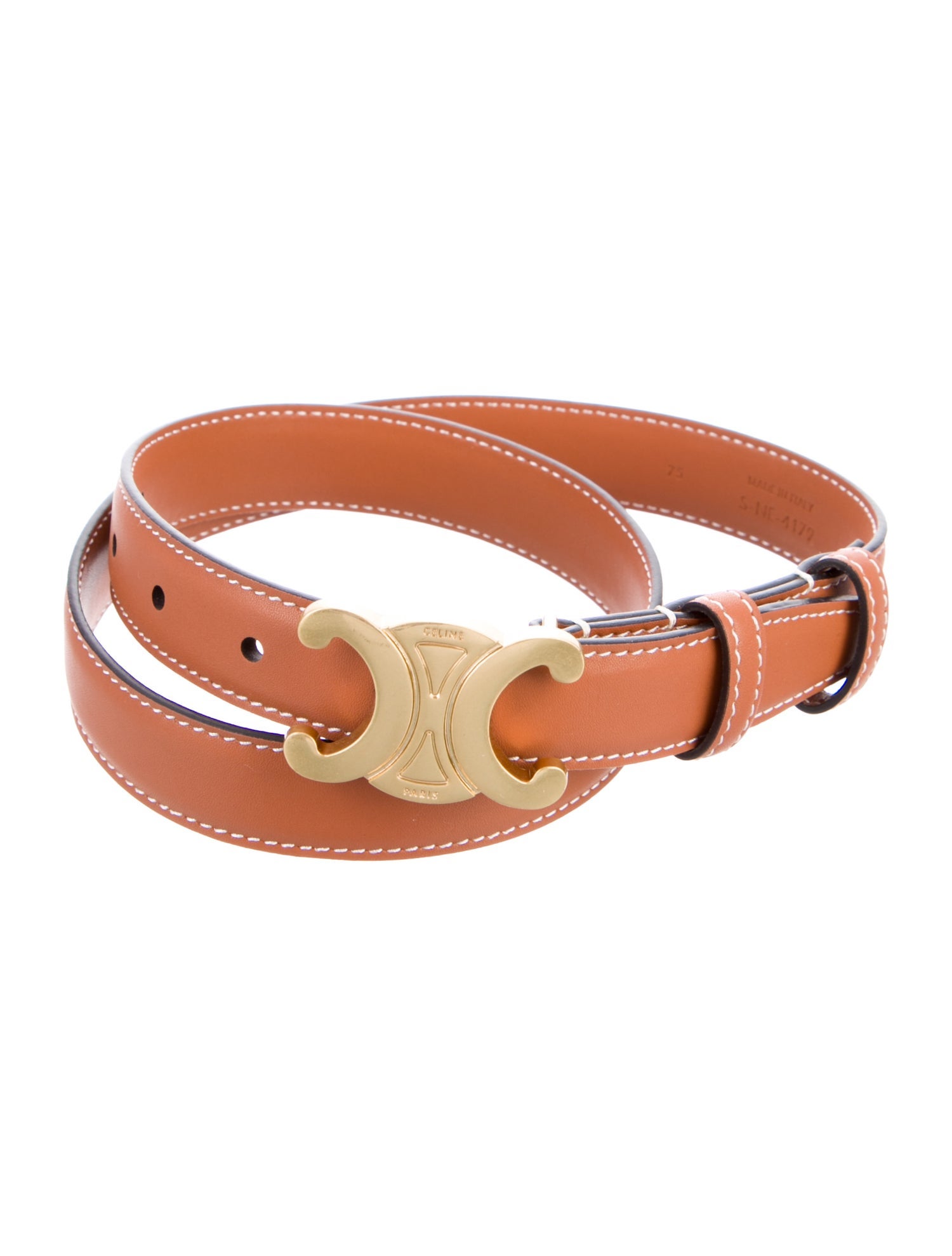 Celine Skinny Leather Waist Belt