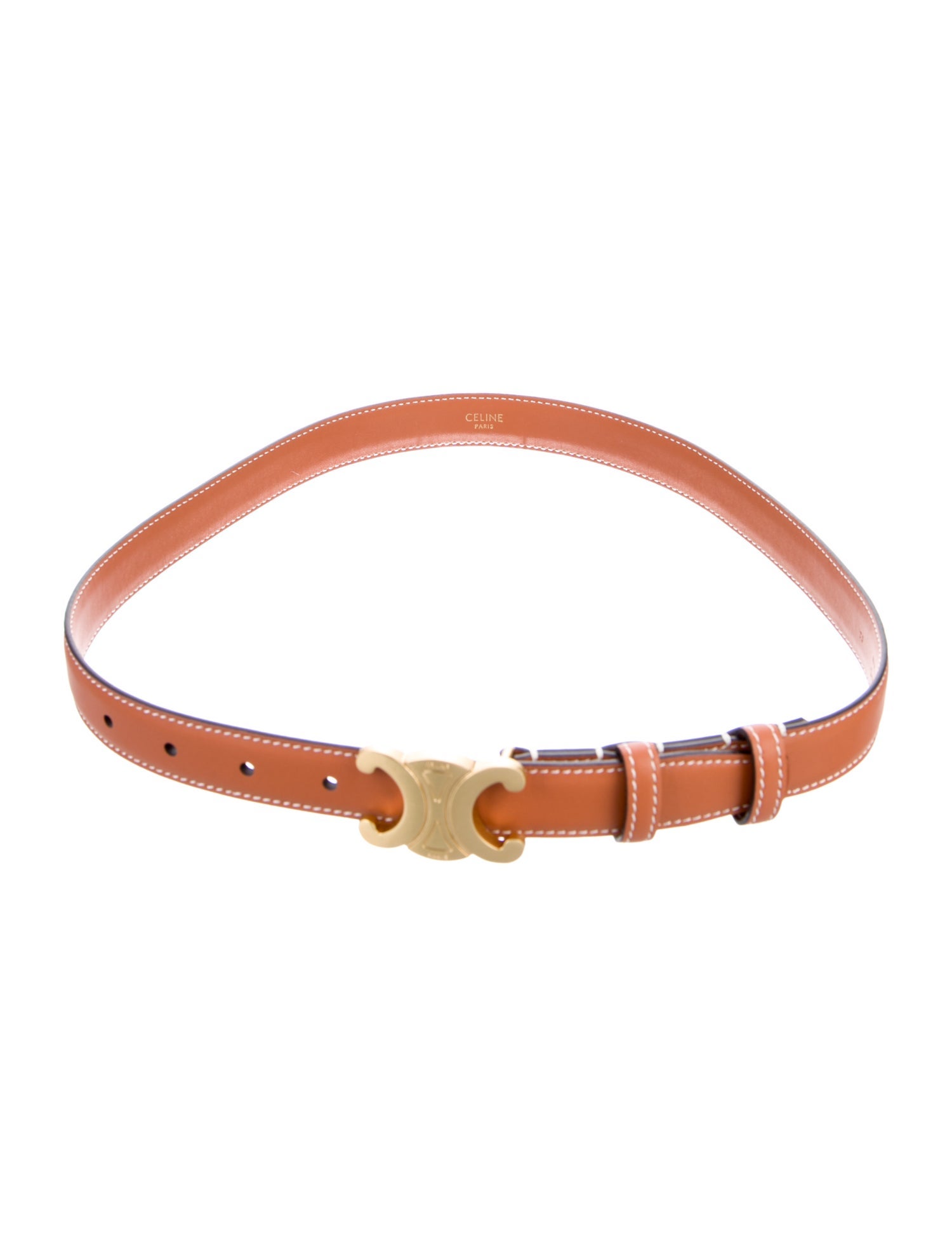 Celine Skinny Leather Waist Belt