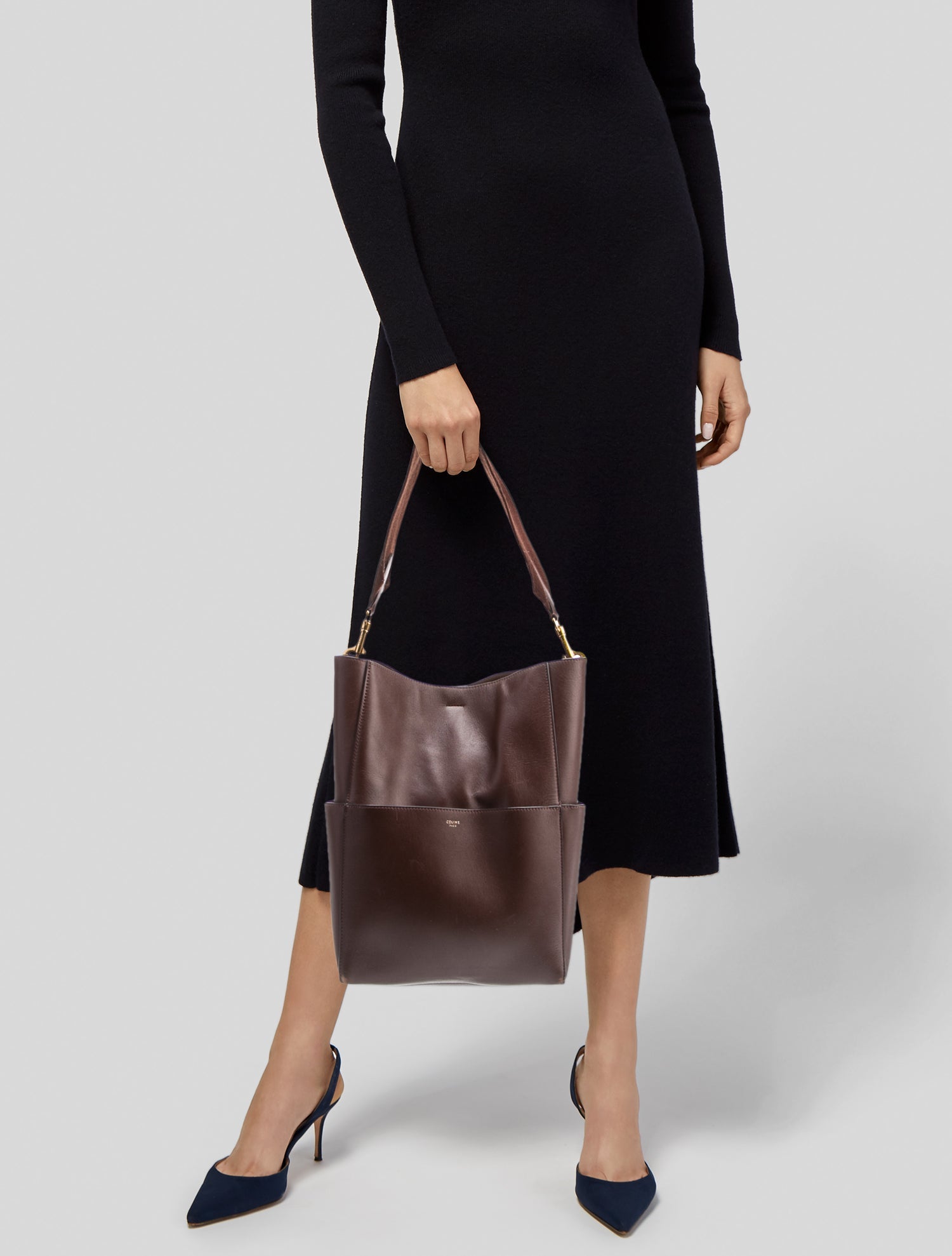 Celine Calfskin Seau Sangle Medium