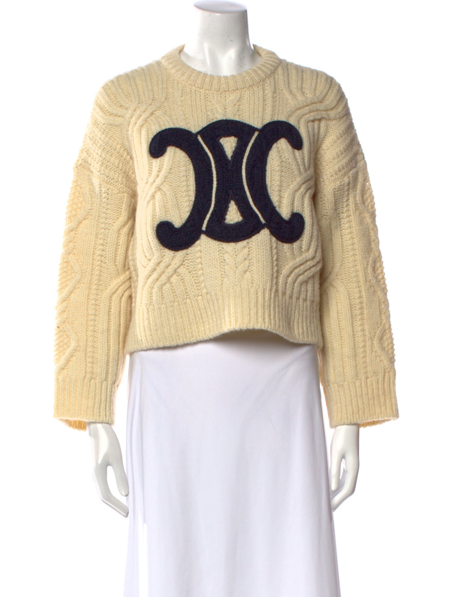 Celine Wool Graphic Print Sweater w/ Tags