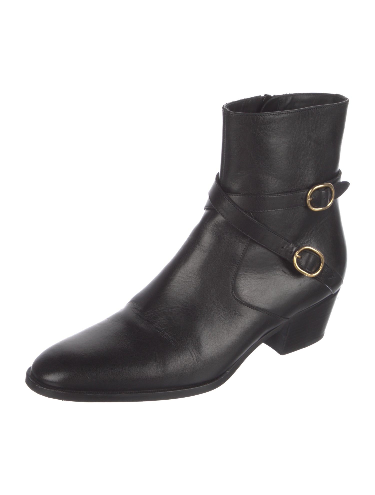 Celine Leather Moto Boots