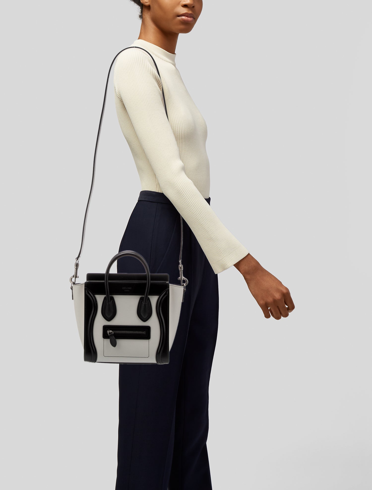 Celine Leather Luggage Nano