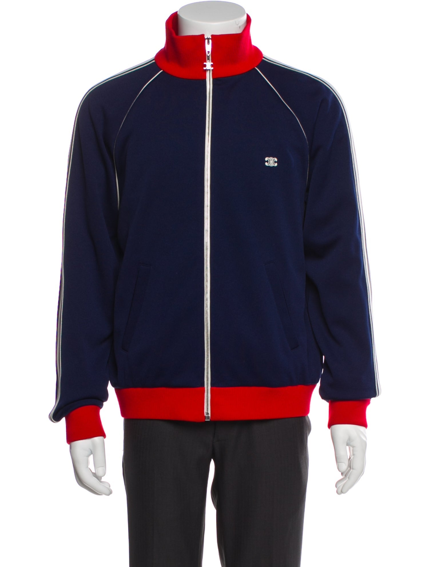 Celine Colorblock Pattern Bomber Jacket